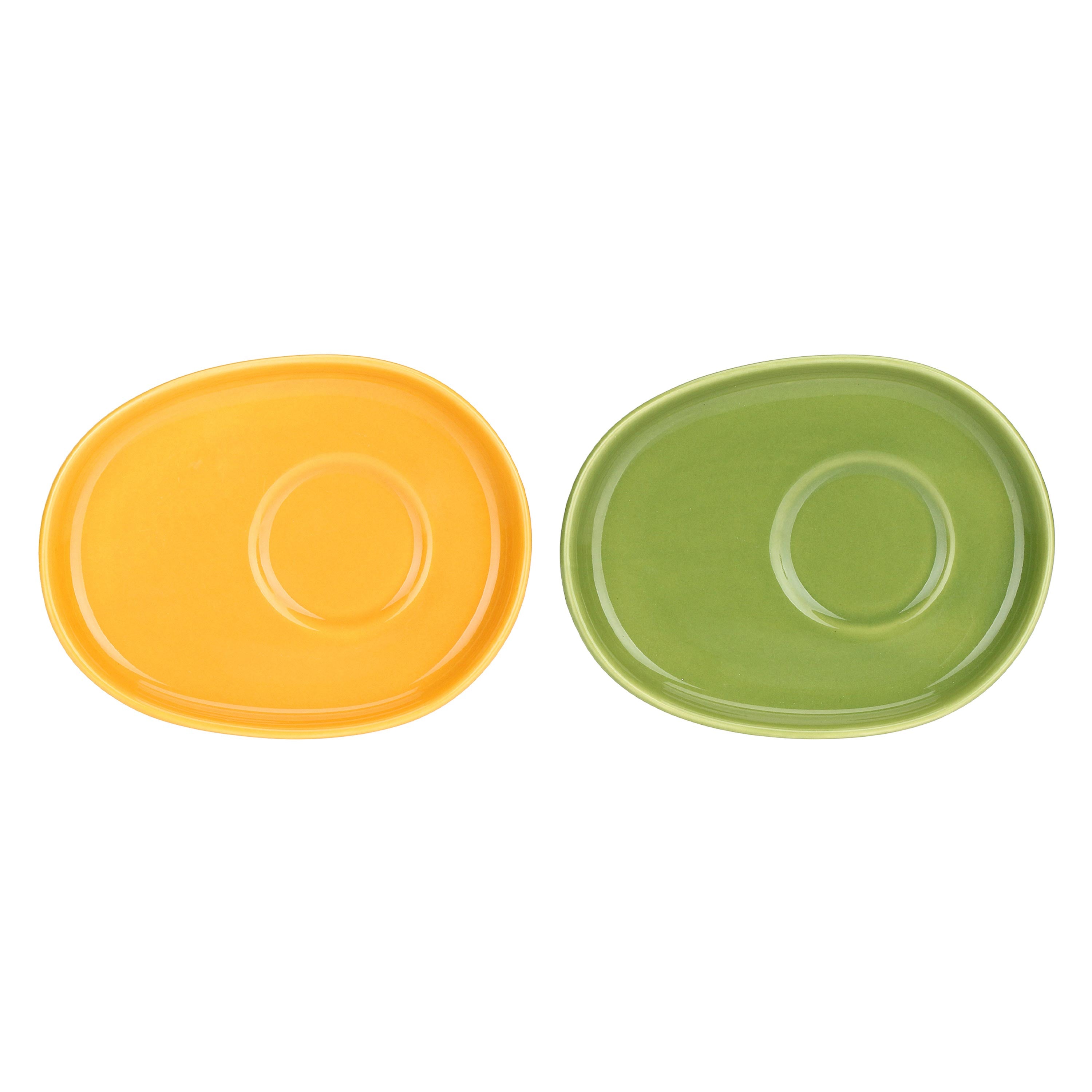 Set Tazzine con piattino Macchie, Attimi - Stoneware, 90 ml