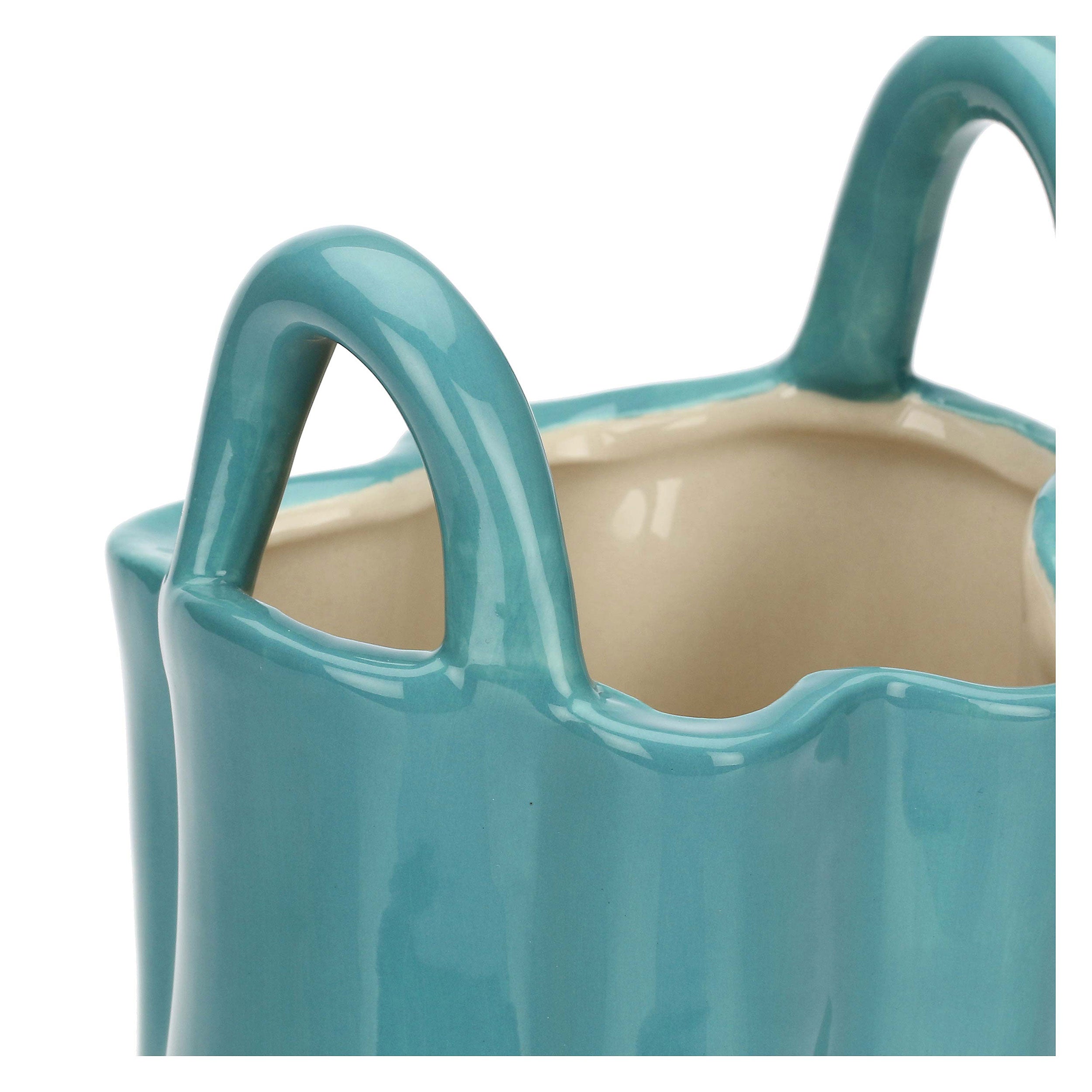 Vaso Azzurro, Lasportina - Gres, 11,6x10,4x23,6 cm