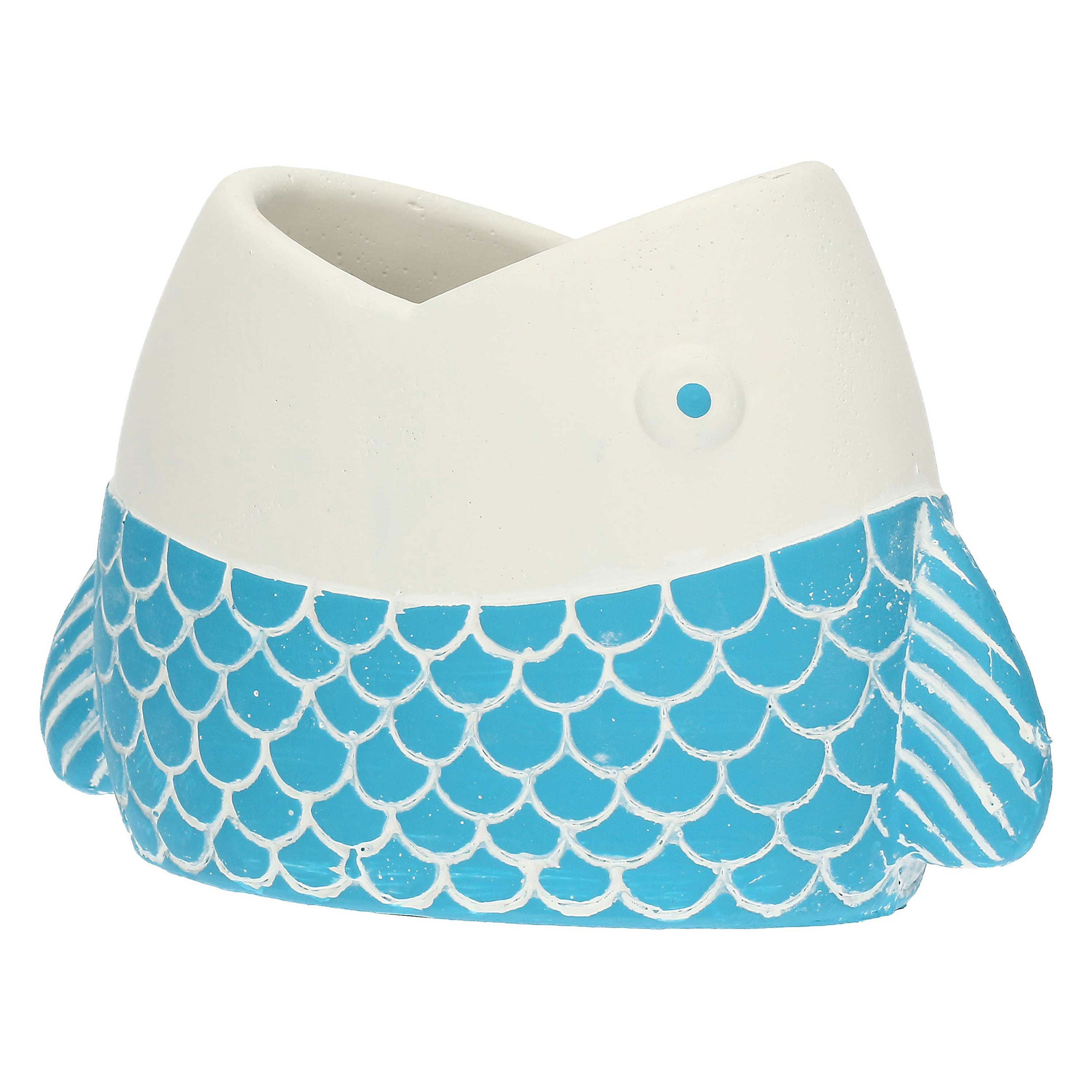 Cacchepot Bocca Aperta, Marechiaro - Resina cementizia, 17x9x11,5 cm