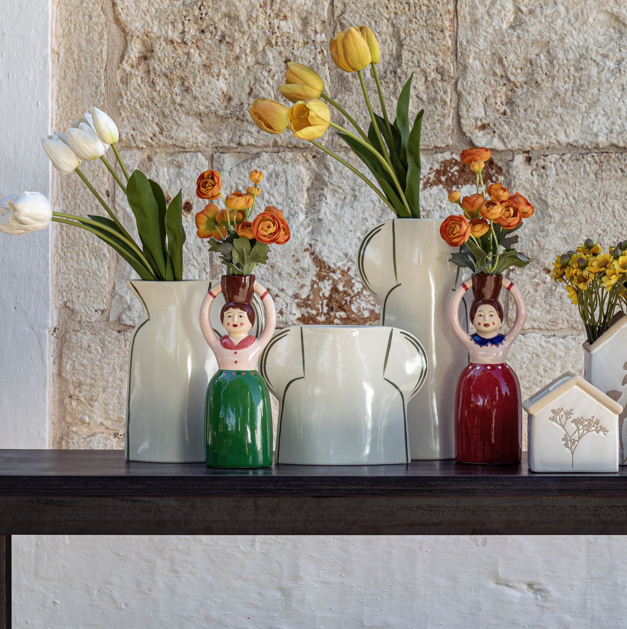 Vaso S, Tratti - Gres, 22x6,5x18 cm