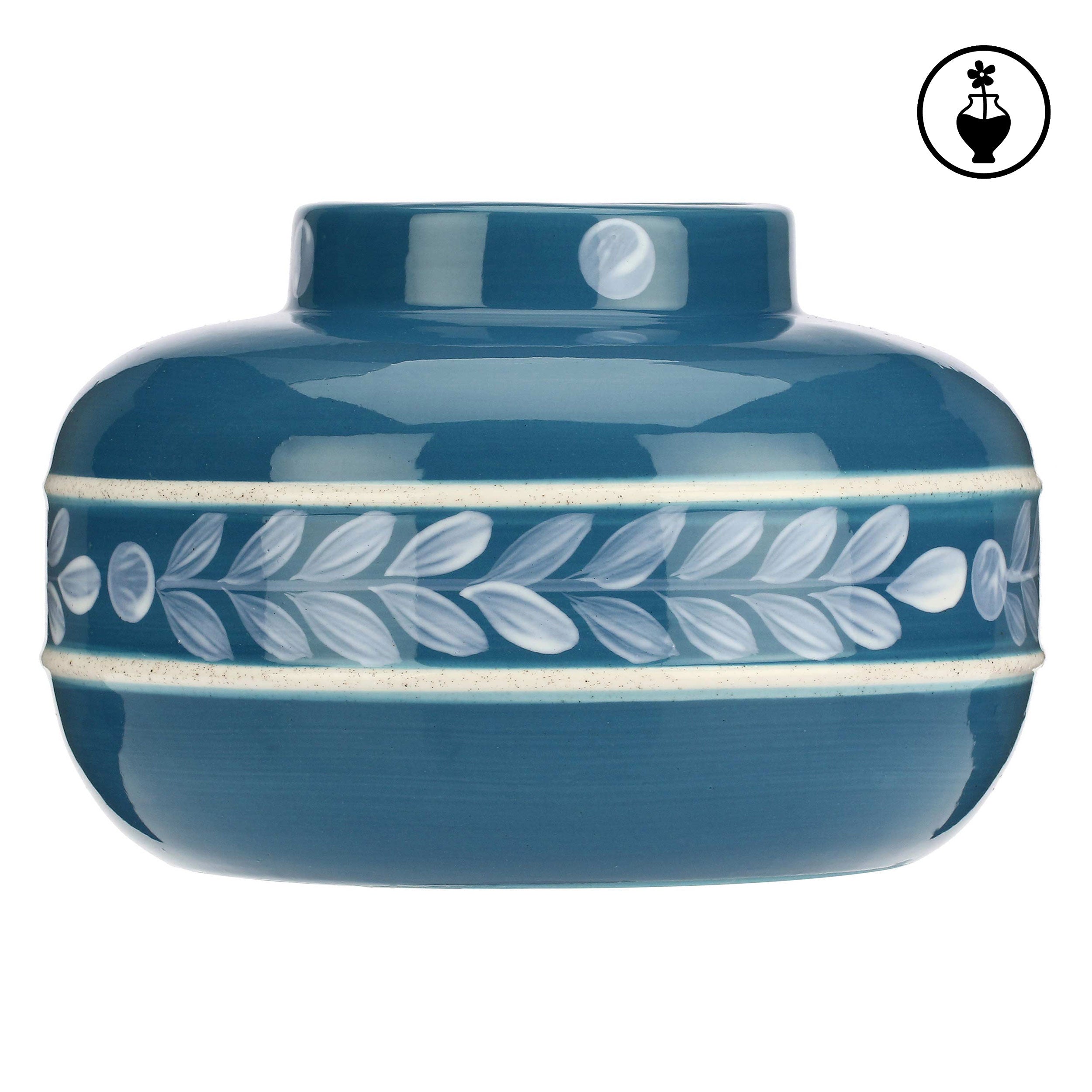 Vaso Basso, Laurus - Ceramica, d 21 h14 cm