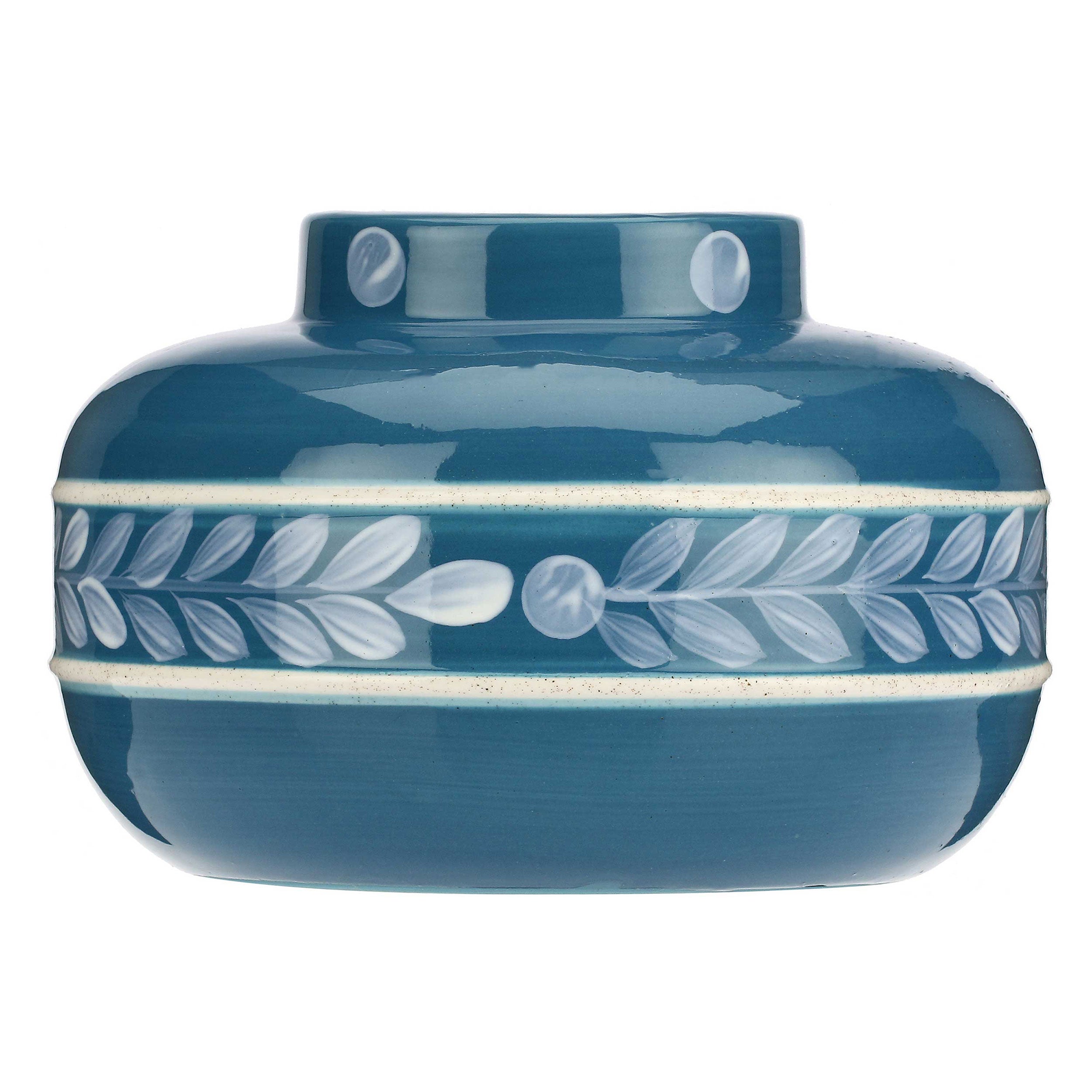 Vaso Basso, Laurus - Ceramica, d 21 h14 cm