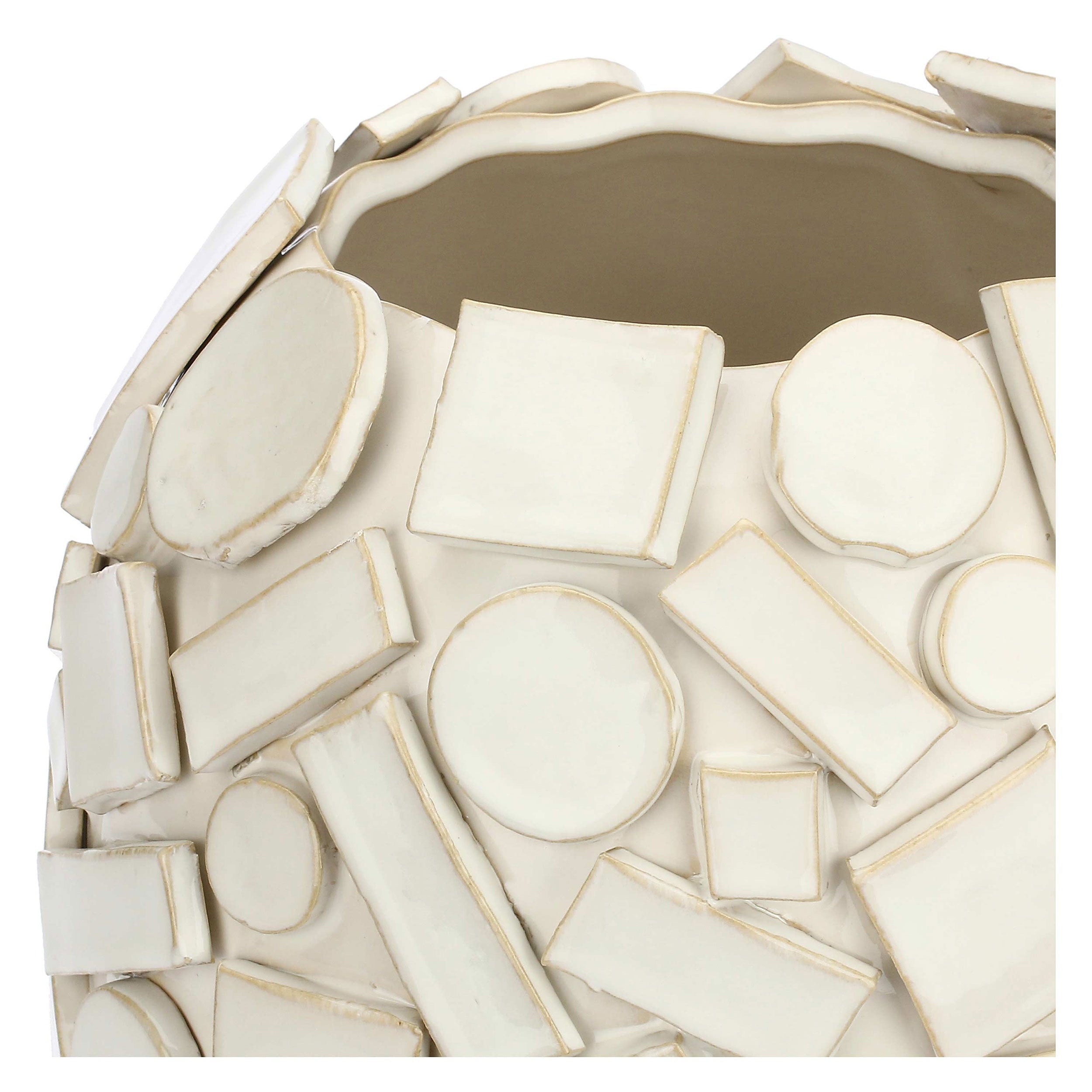 Vaso Bianco, Scomposto - Gres, 23x23x30 cm