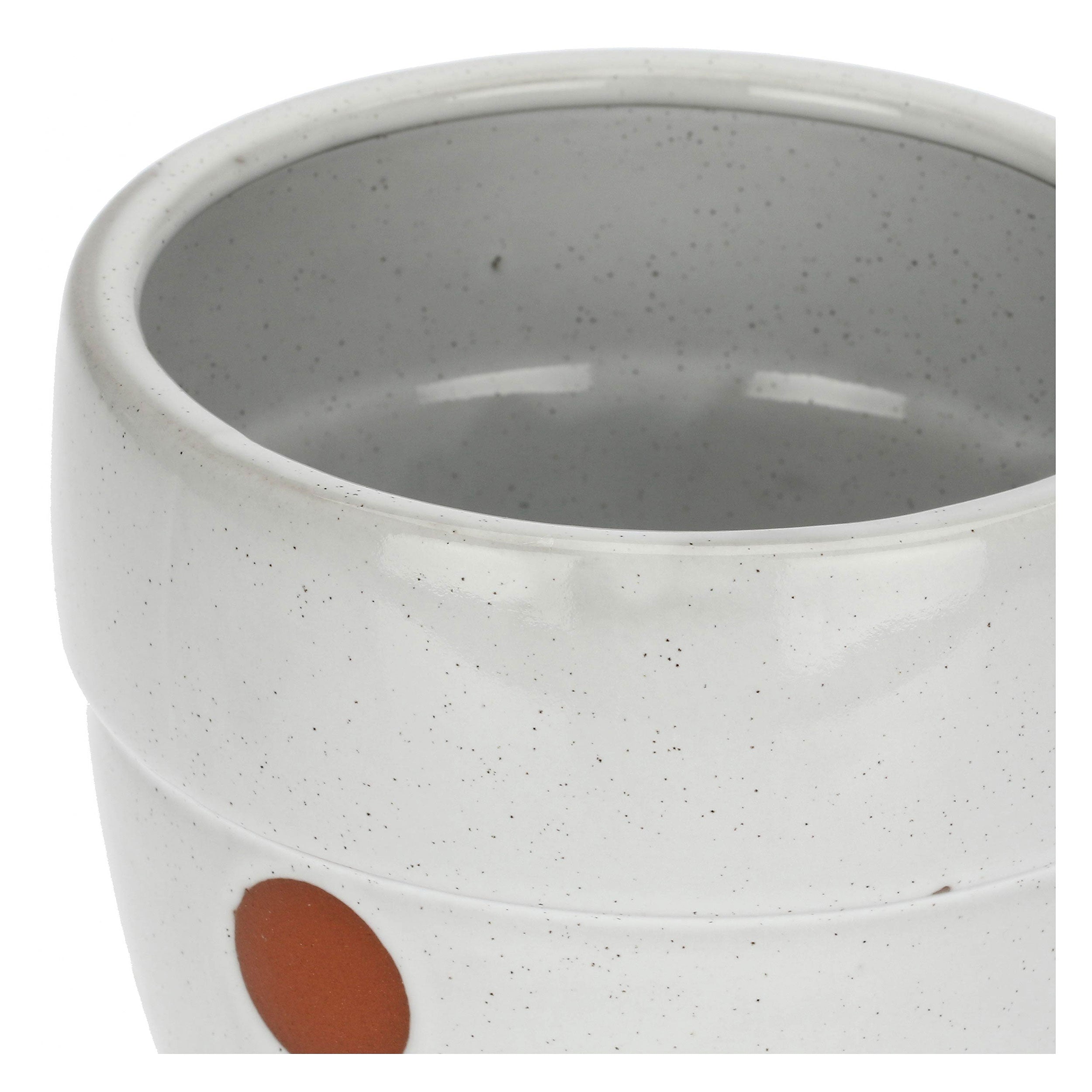 Cachepot Tondo M, Nonsonocotta - Dolomite, 14,3x14,3x13 cm