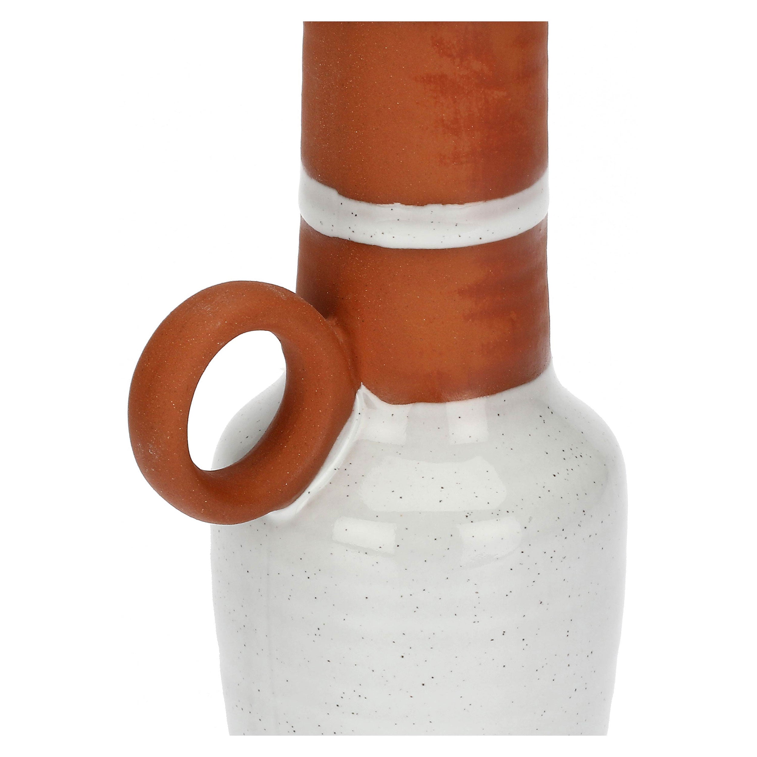 Vaso Monofiore Righe, Nonsonocotta - Dolomite, 9x6,5x19 cm