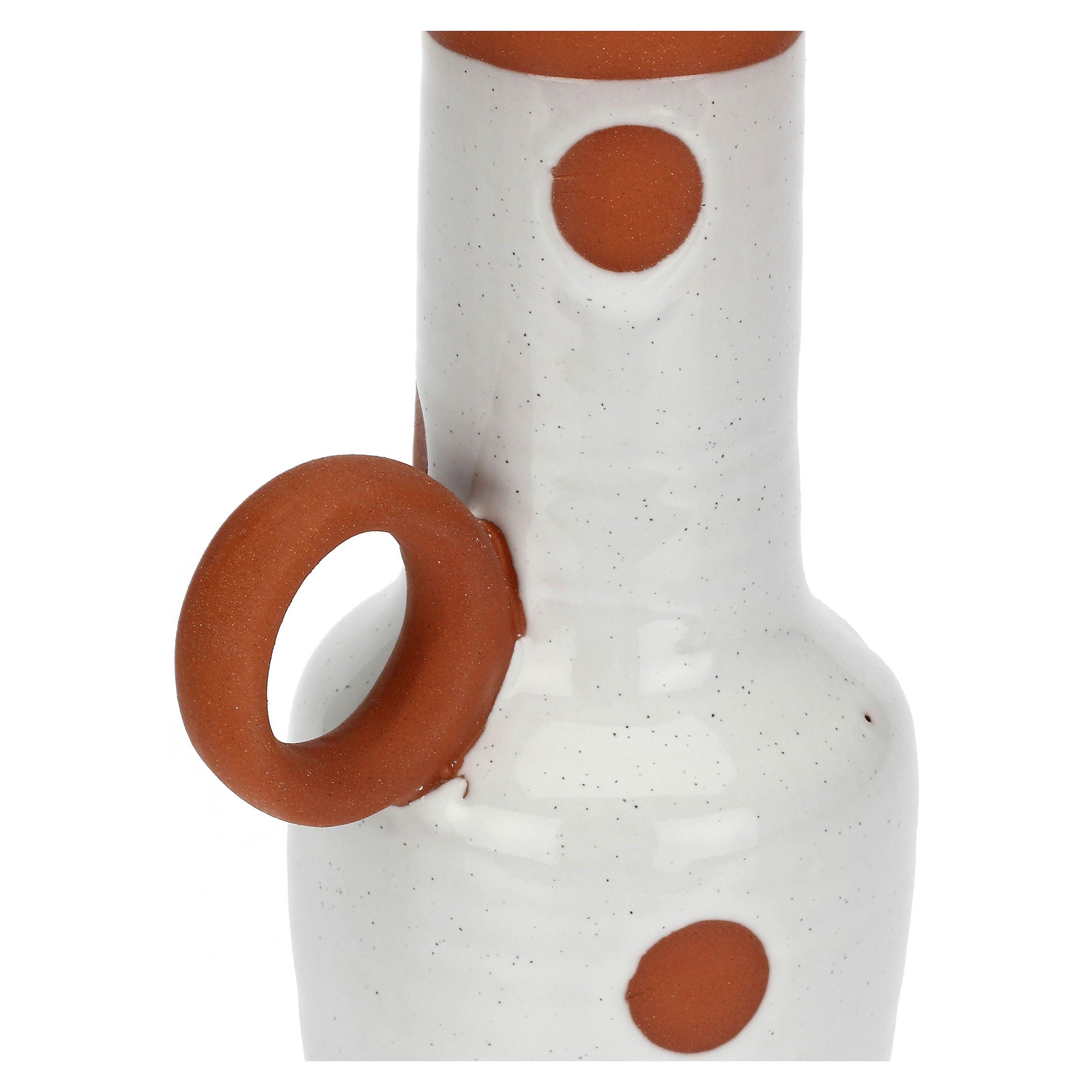 Vaso Monofiore Pois, Nonsonocotta - Dolomite, 9x6,5x19 cm