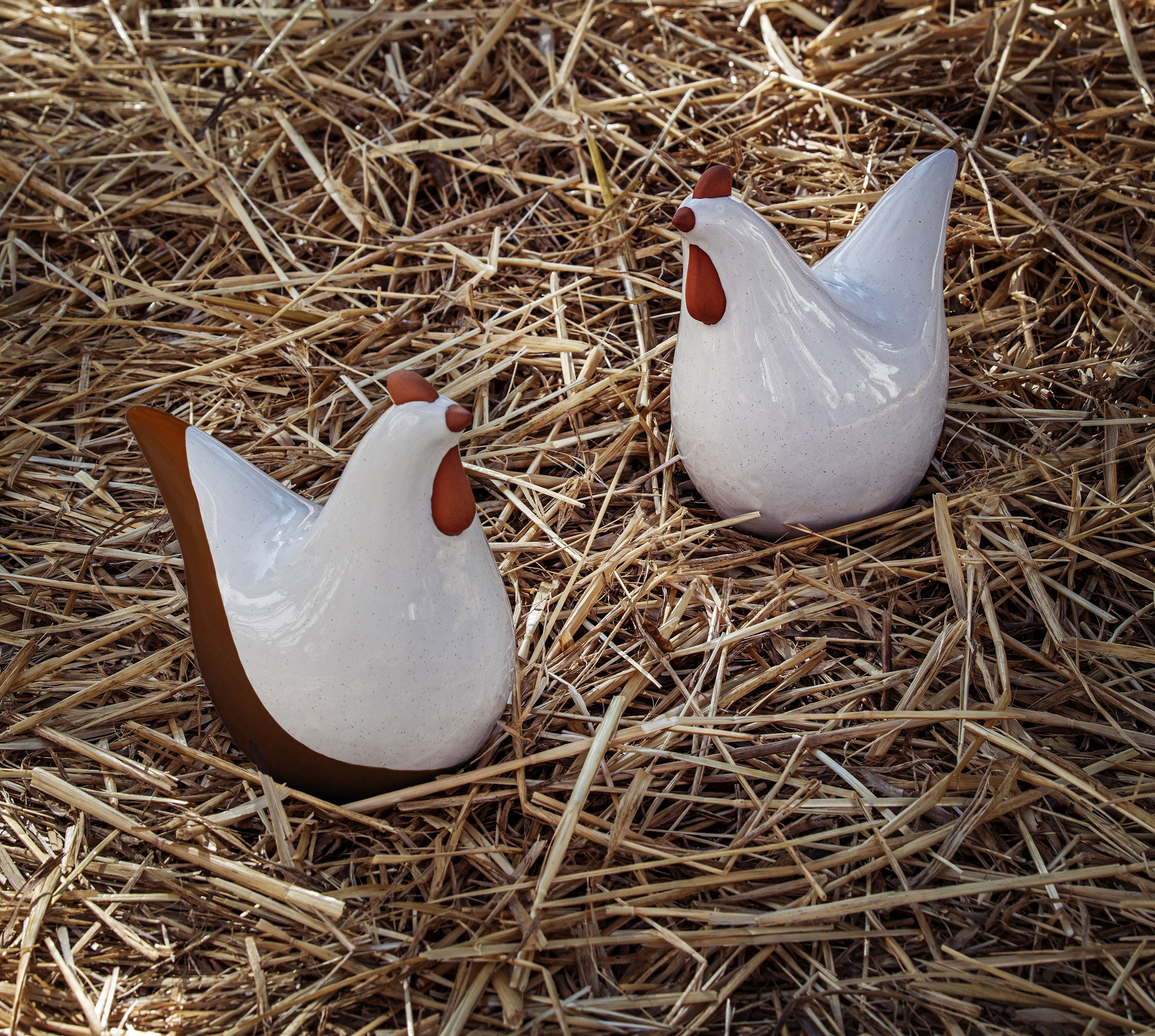 Set 2 Galline, Nonsonocotta - Dolomite, 20x11,5x19h cm