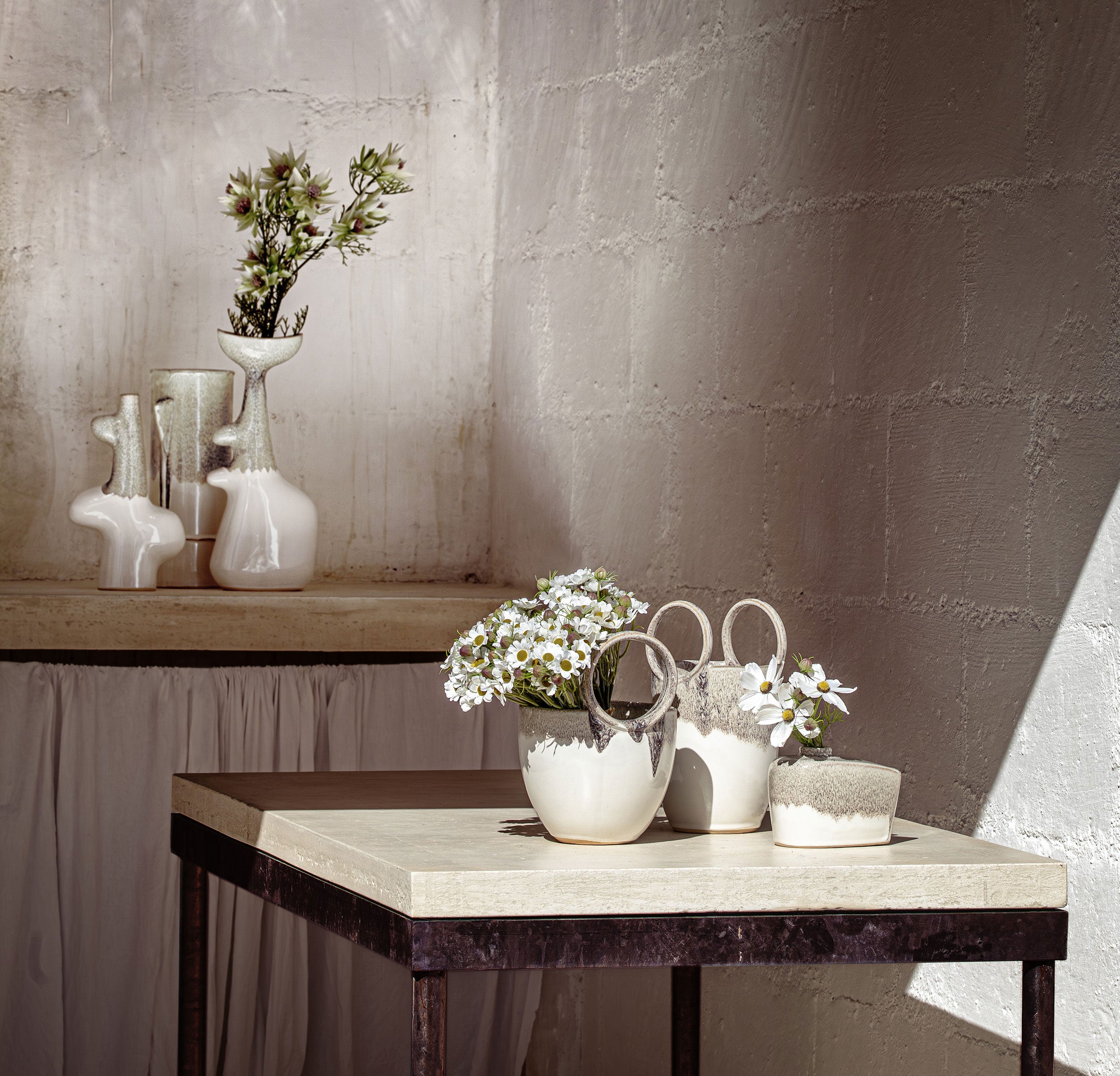 Vaso Monofiore S, Reagisco - Ceramica, 14,7x9,2x10,80 cm