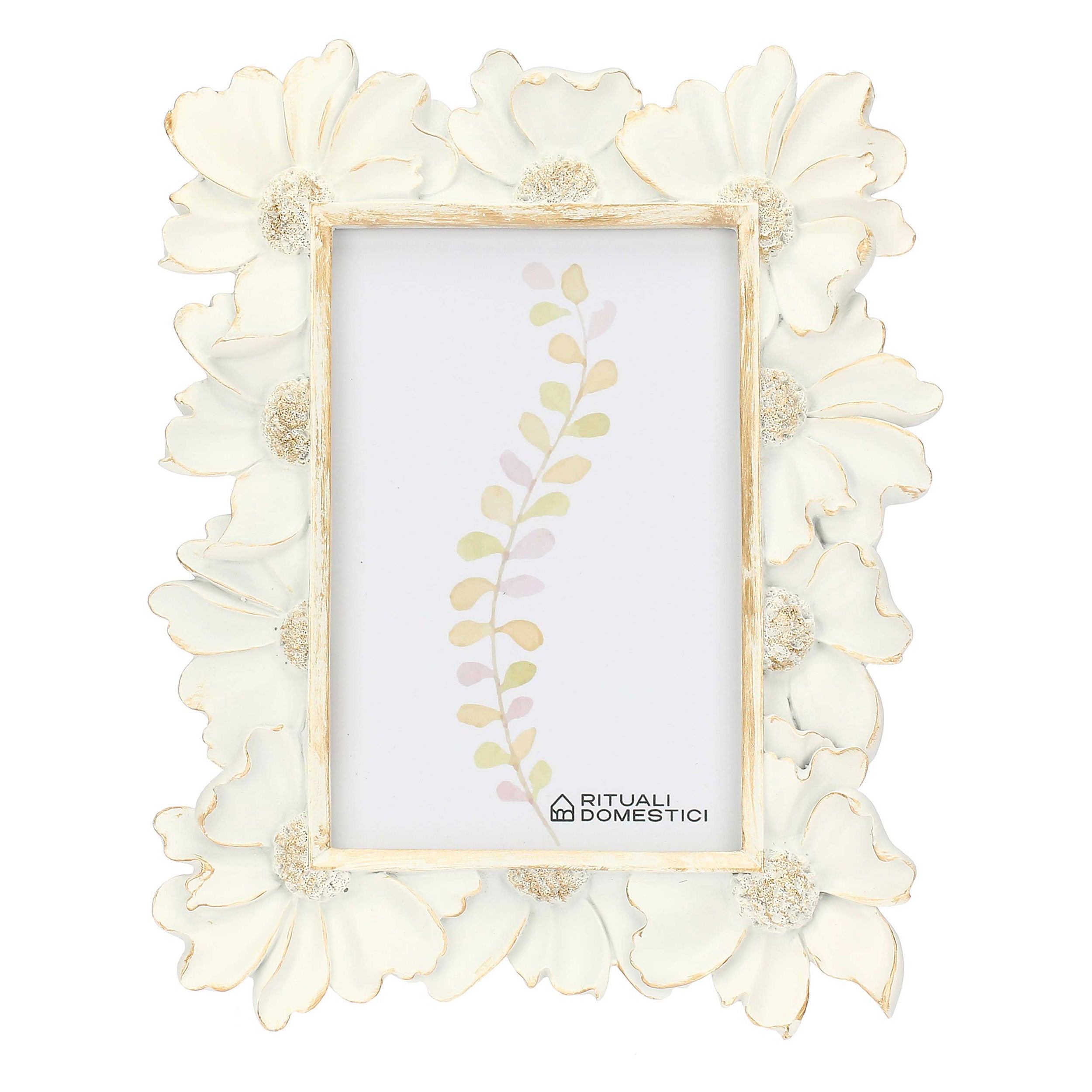 Portafoto Anemoni, Tiguardo - Poly Resina/ Velluto /Mdf/Vetro/ Metallo (Ferro), 10 x 15 cm