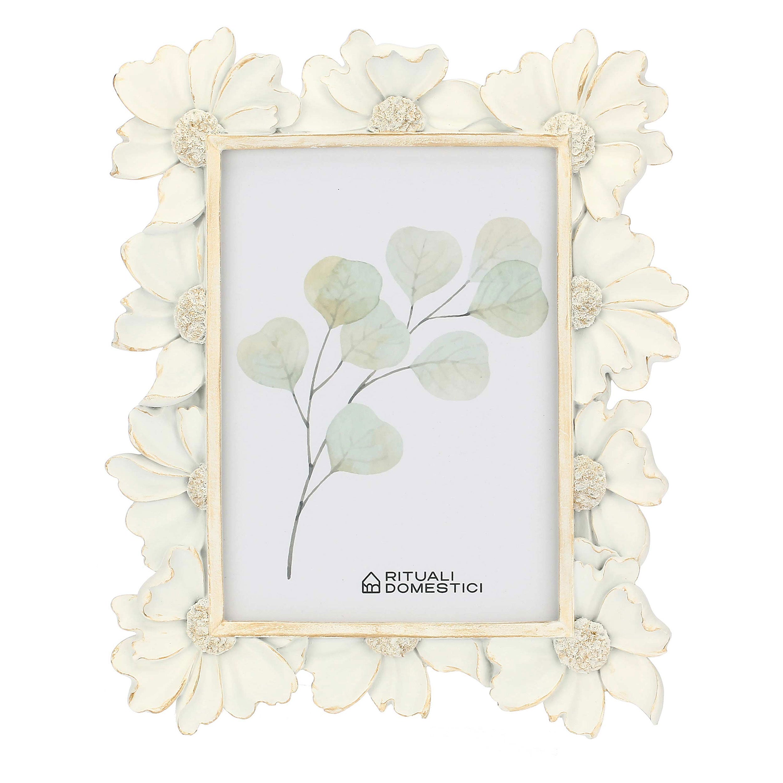 Portafoto Anemoni, Tiguardo - Poly Resina/ Velluto /Mdf/Vetro/ Metallo (Ferro), 13 x 18 cm