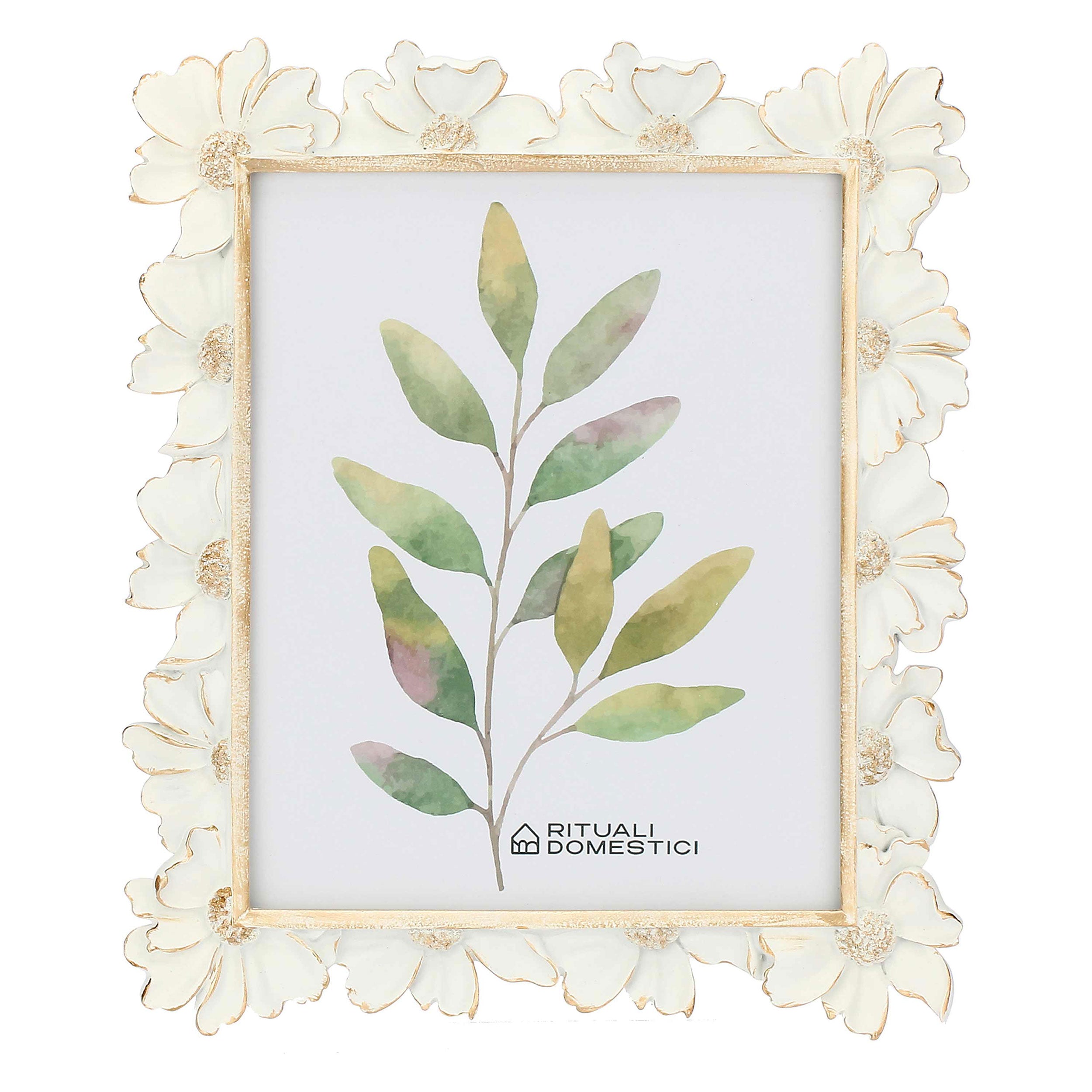 Portafoto Anemoni, Tiguardo - Poly Resina/ Velluto /Mdf/Vetro/ Metallo (Ferro), 20 x 25 cm