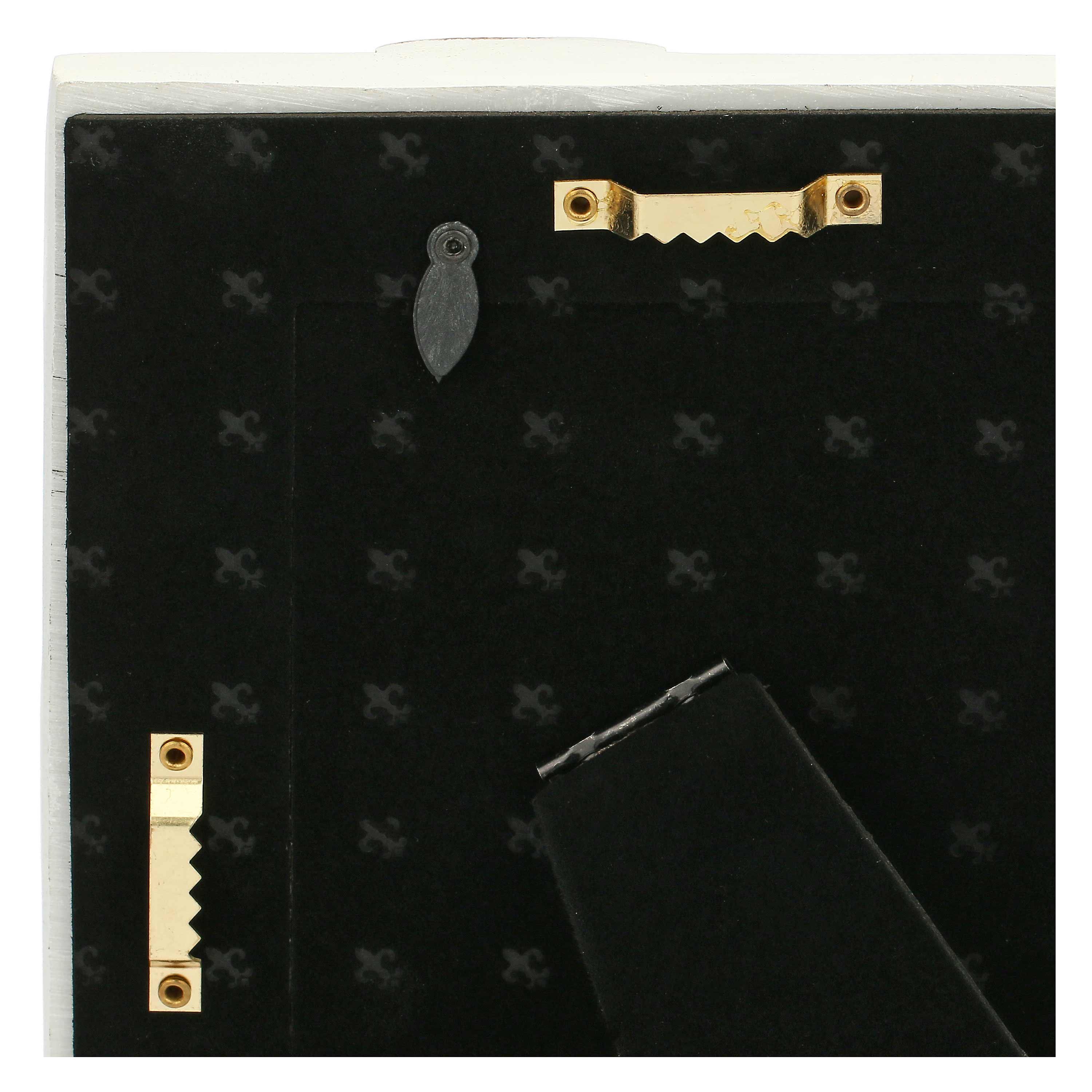 Portafoto Pois Oro, Tiguardo - Poly Resina/ Velluto /Mdf/Vetro/ Metallo (Ferro), 10 x 15 cm