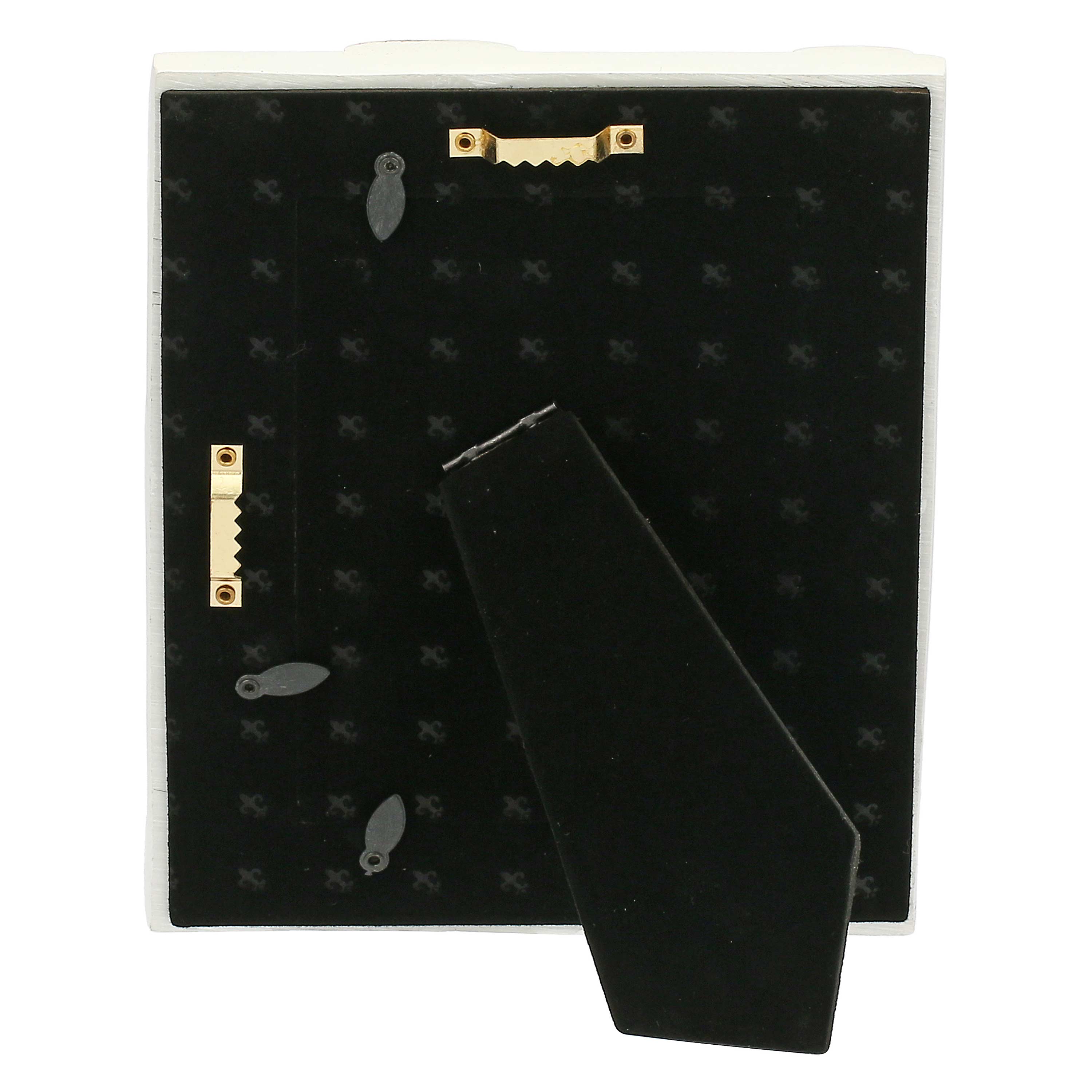 Portafoto Pois Oro, Tiguardo - Poly Resina/ Velluto /Mdf/Vetro/ Metallo (Ferro), 10 x 15 cm