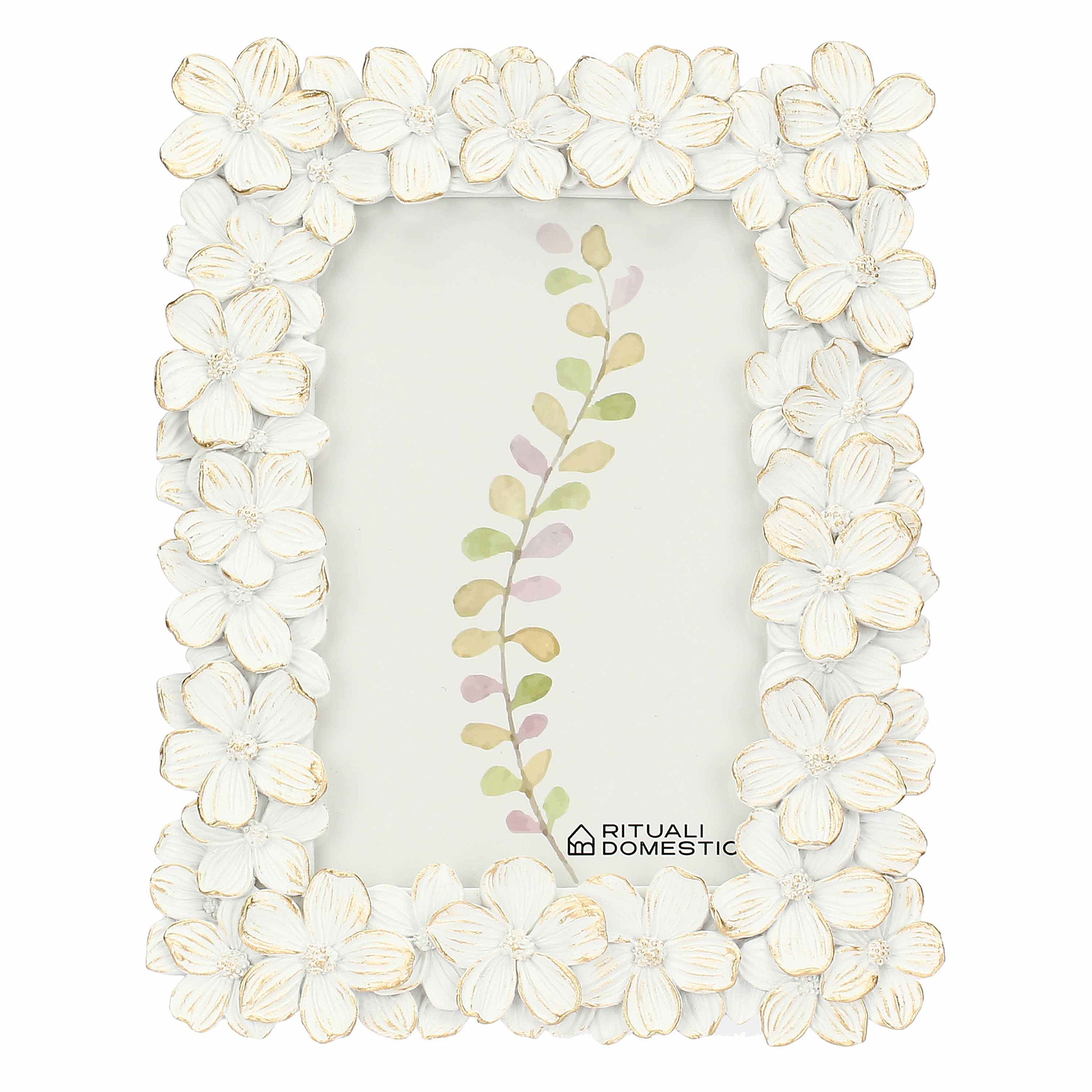 Portafoto Primula, Tiguardo - Poly Resina/ Velluto /Mdf/Vetro/ Metallo (Ferro), 10 x 15 cm