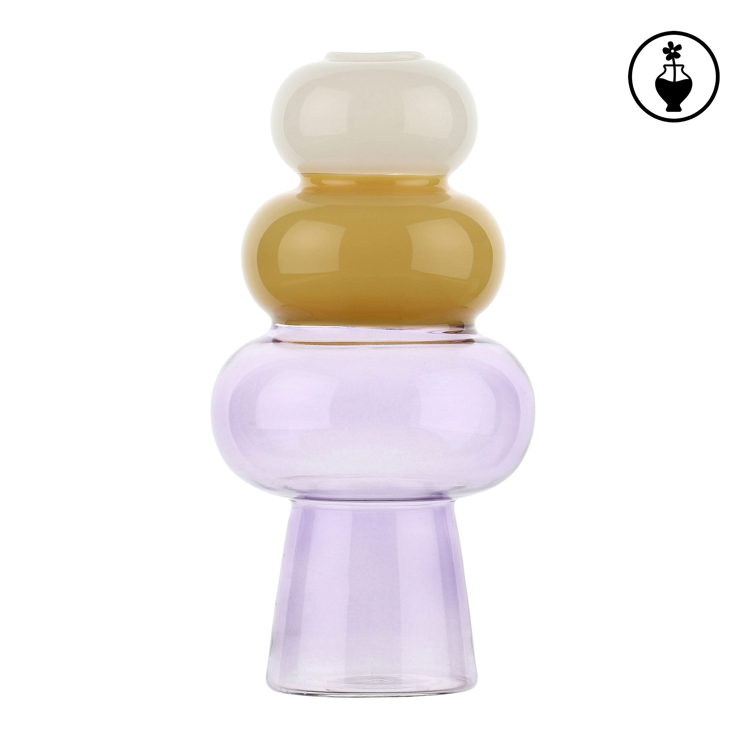 Vaso Monofiore Top Bianco, Alchimia - Vetro Borosilicato, 11x11x22 cm