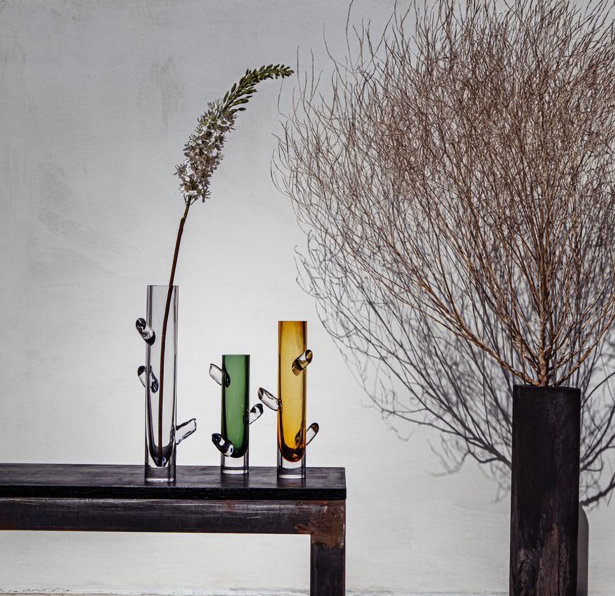 Set da 6, Eremurus, Fiorile - Stoffa, Ferro, PVC, 106x6x6 cm