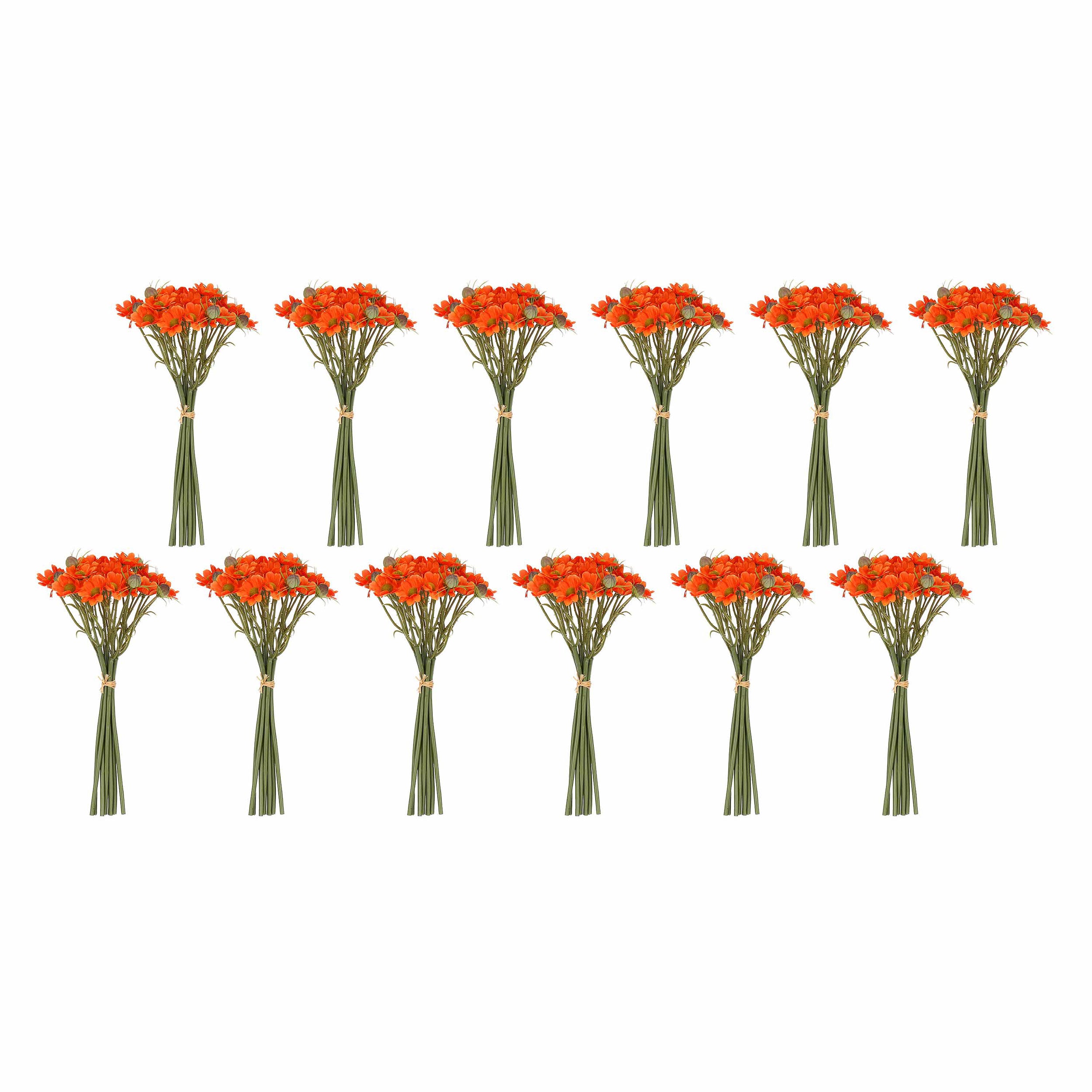 Set da 12, Margherite, Ilmazzolino - Stoffa, Ferro, PVC, 28x10x10 cm
