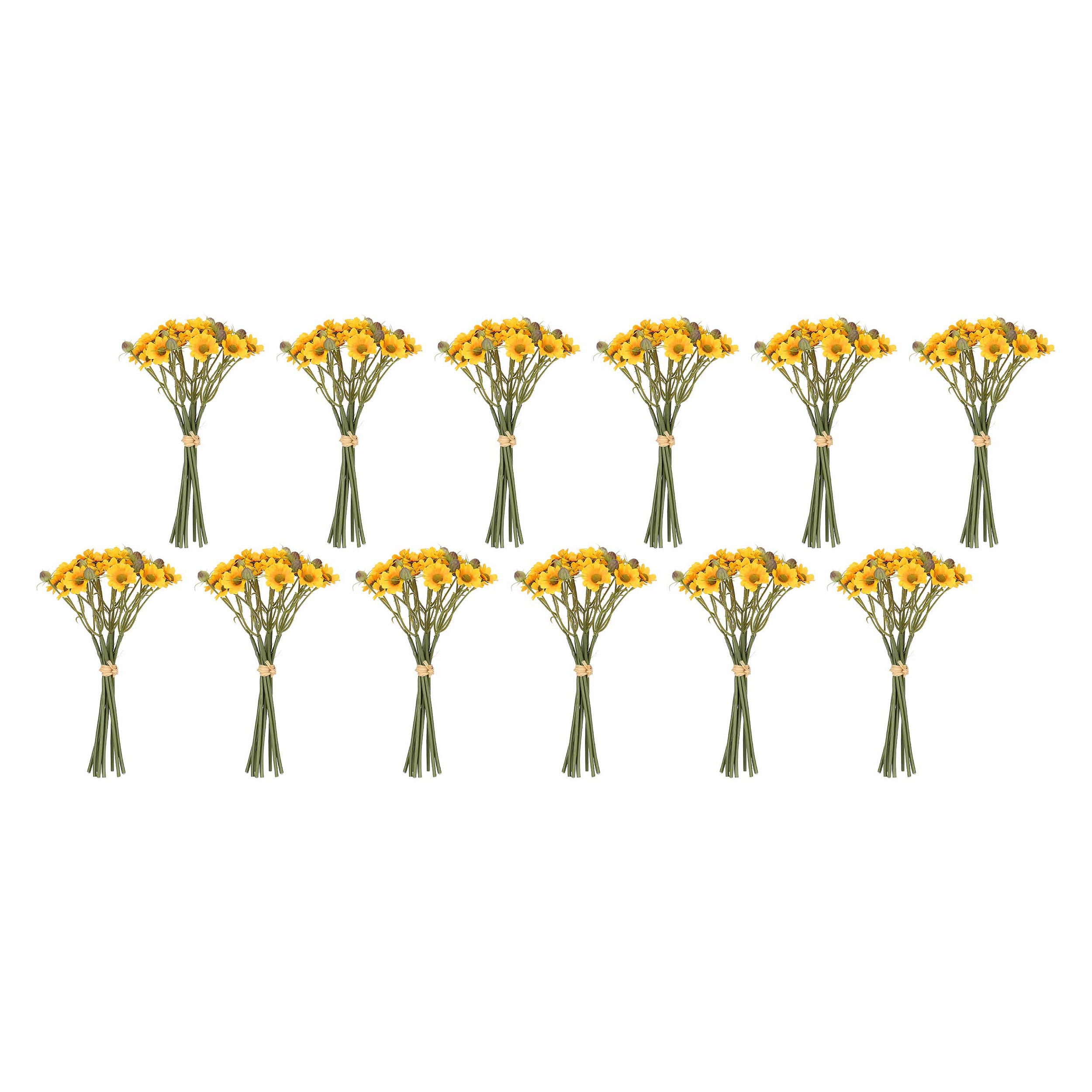 Set da 12, Margherite, Ilmazzolino - Stoffa, Ferro, PVC, 28x10x10 cm