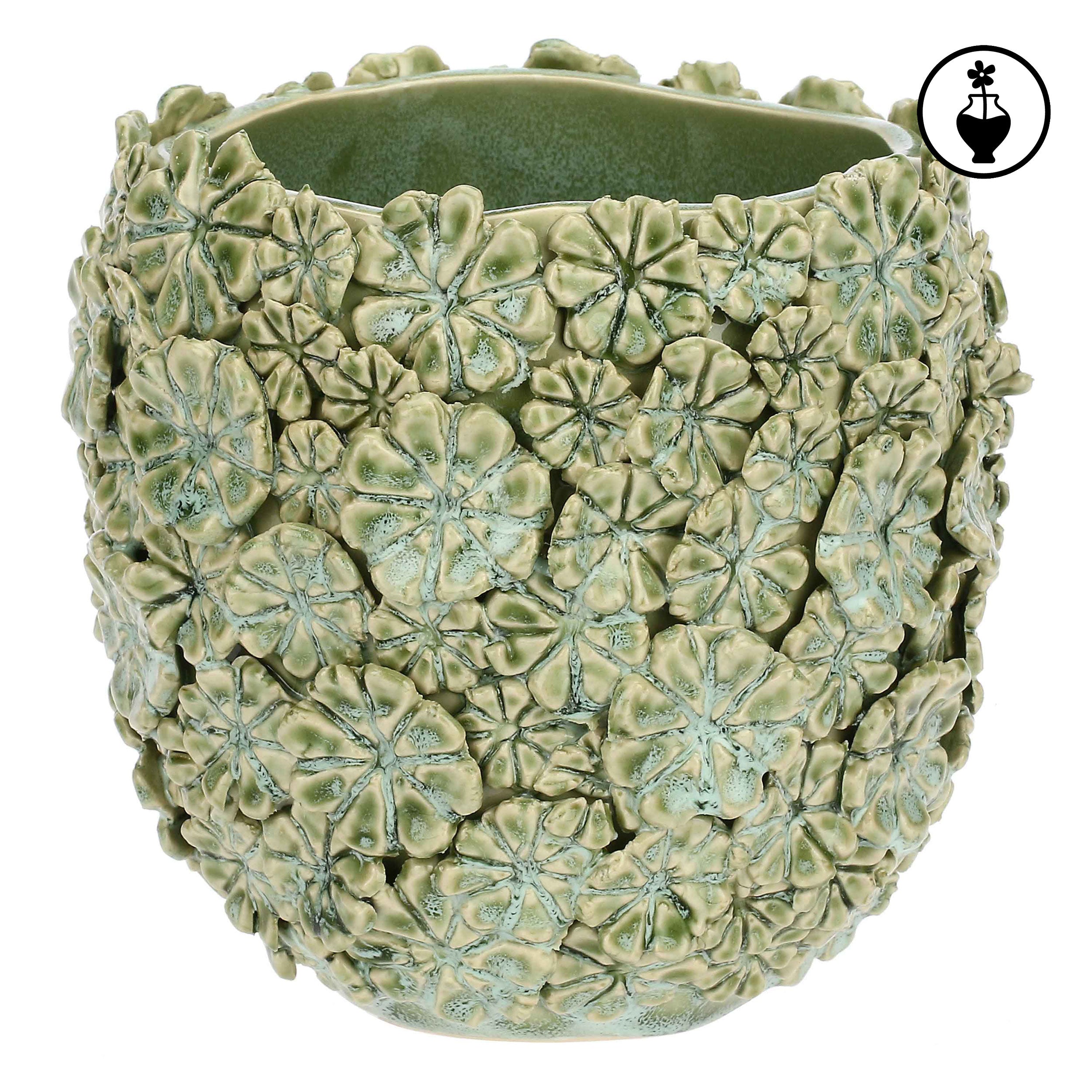 Cachepot S, Fiorinfiorello - Gres, 18x15x15 cm