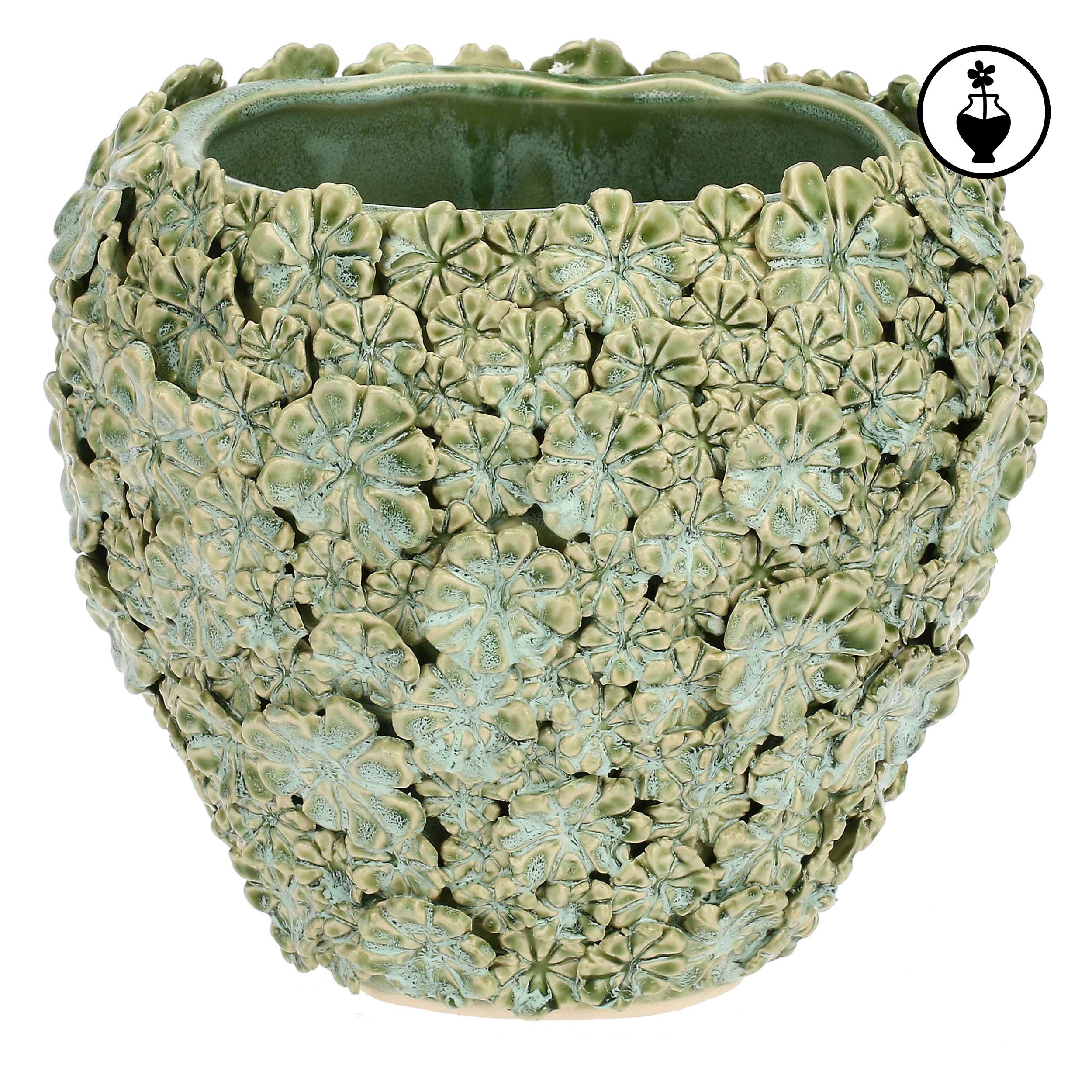 Cachepot L Bianco, Fiorinfiorello - Gres, 24x24x20 cm