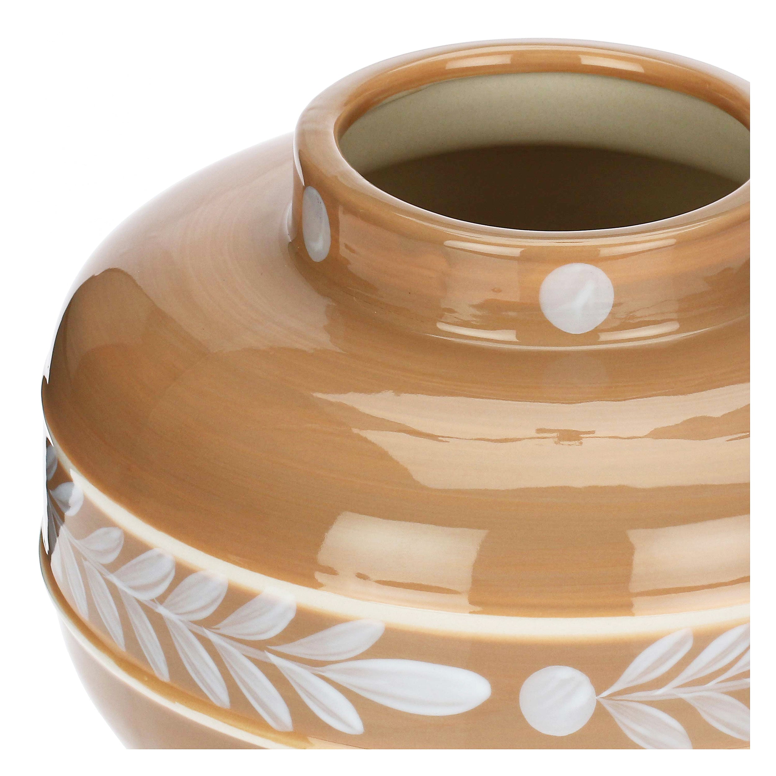 Vaso Basso, Laurus - Ceramica, d 21 h14 cm