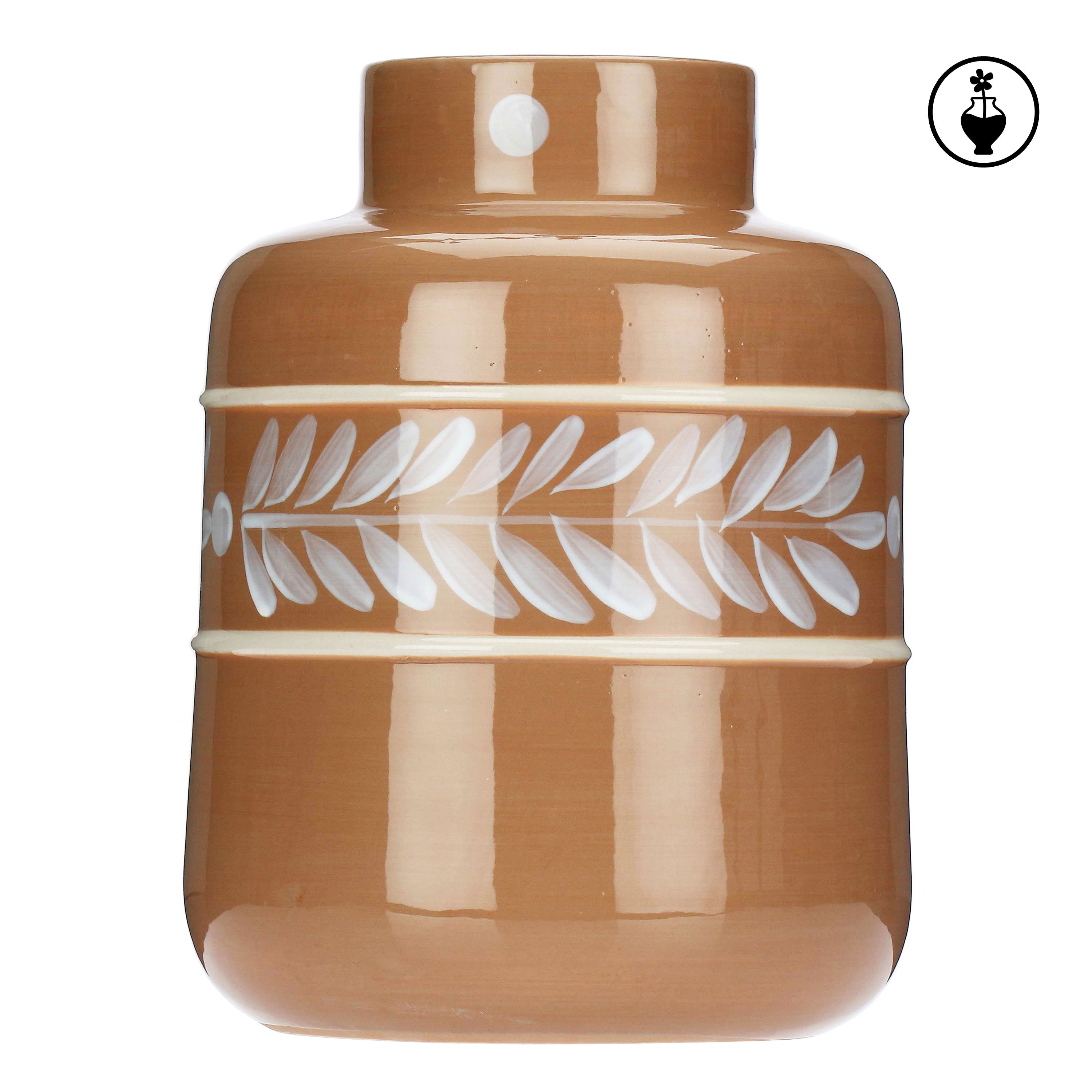 Vaso Cilindrico L, Laurus - ceramica, d 19,5 h34 cm