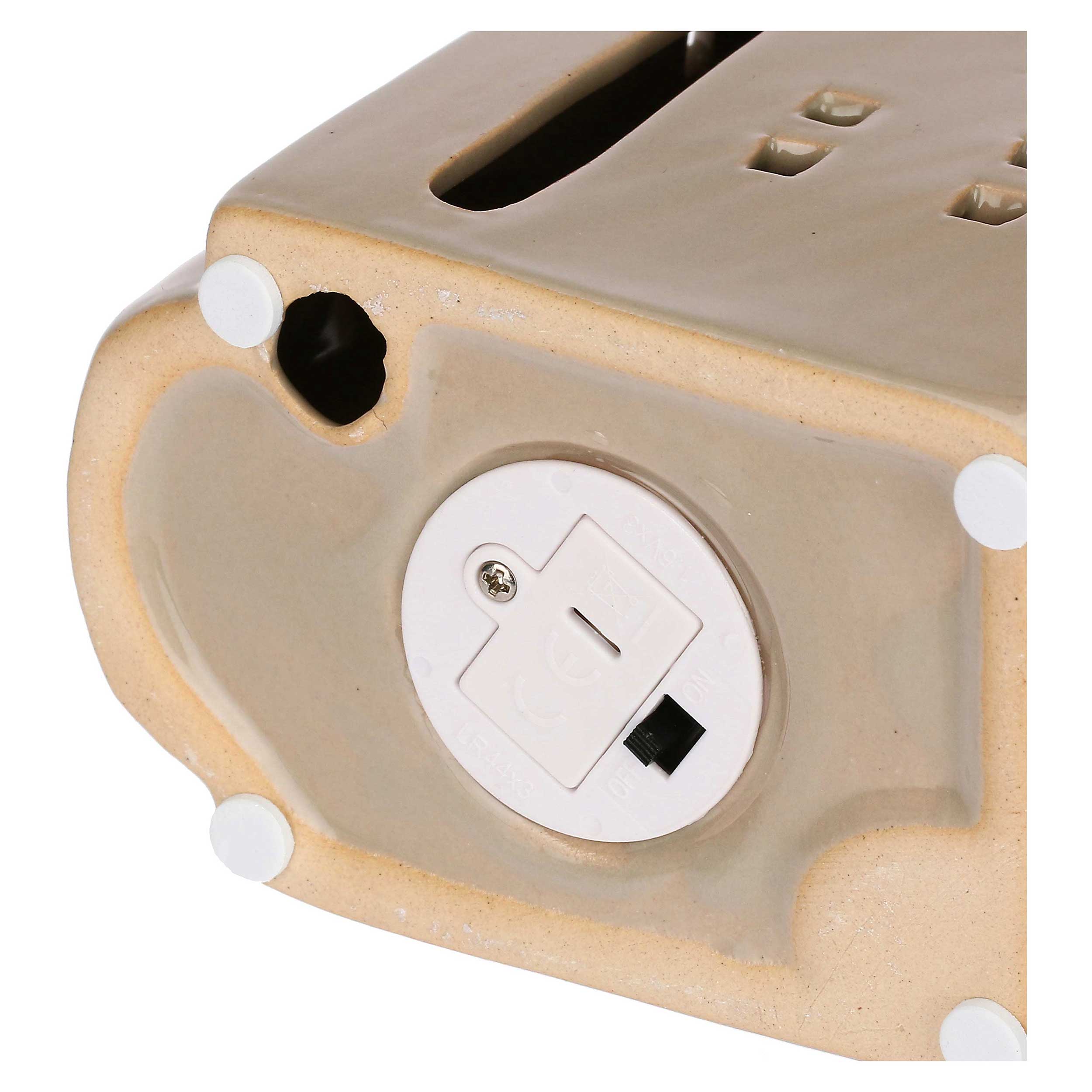 Casa Led Crema, Nelvillaggio - Gres, 10,1 x 6,1 x 16,5 cm