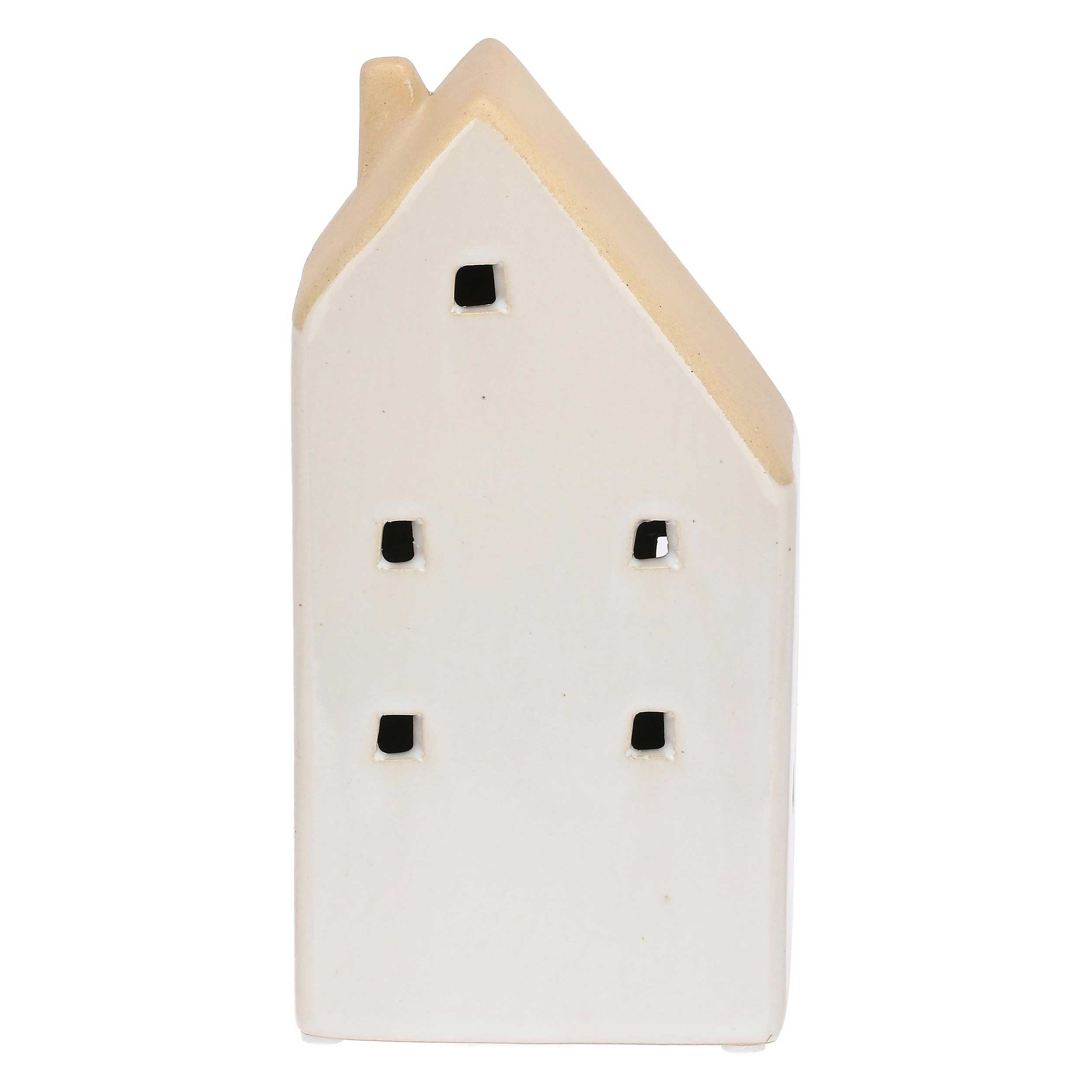 Casa Led Camino Bianco, Nelvillaggio - Gres, 8,7 x 6,5 x 16,7 cm