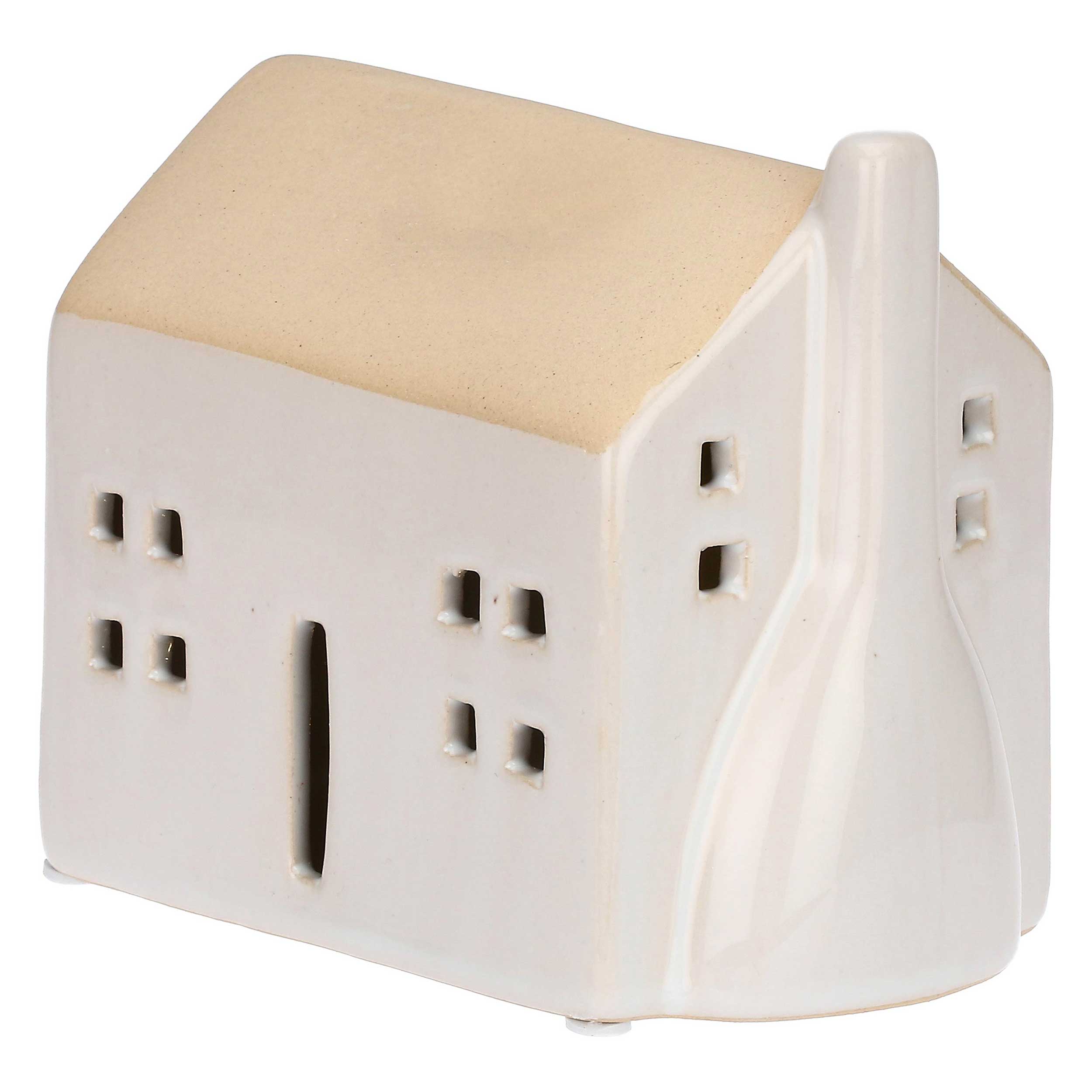 Casa Led Bianca, Nelvillaggio - Gres, 12,2 x 8,1 x 10,7 cm