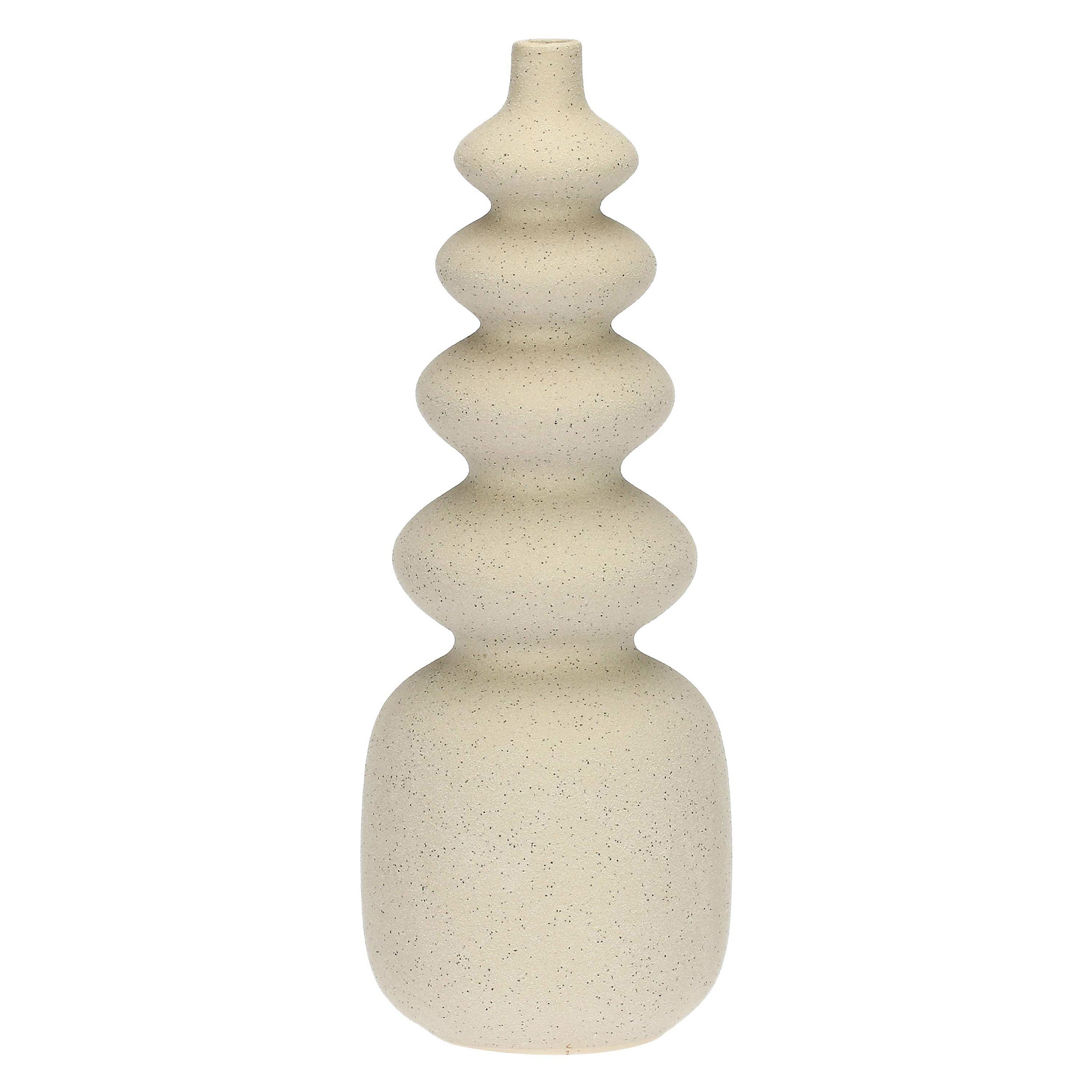 Vaso decorativo monofiore, Multicurve - Resina cementizia, 12 x 12 x 32,5 cm