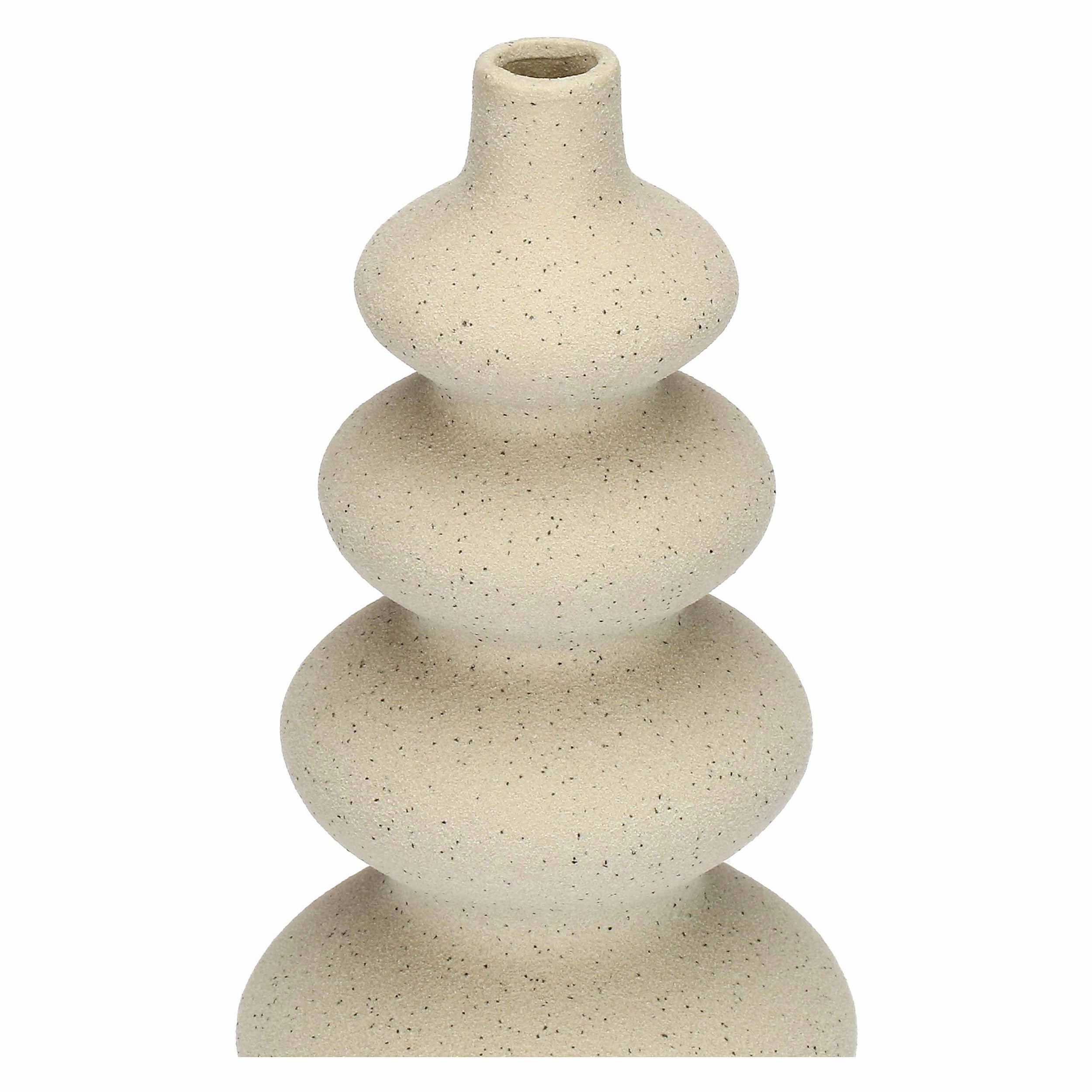 Vaso decorativo monofiore, Multicurve - Resina cementizia, 12 x 12 x 32,5 cm