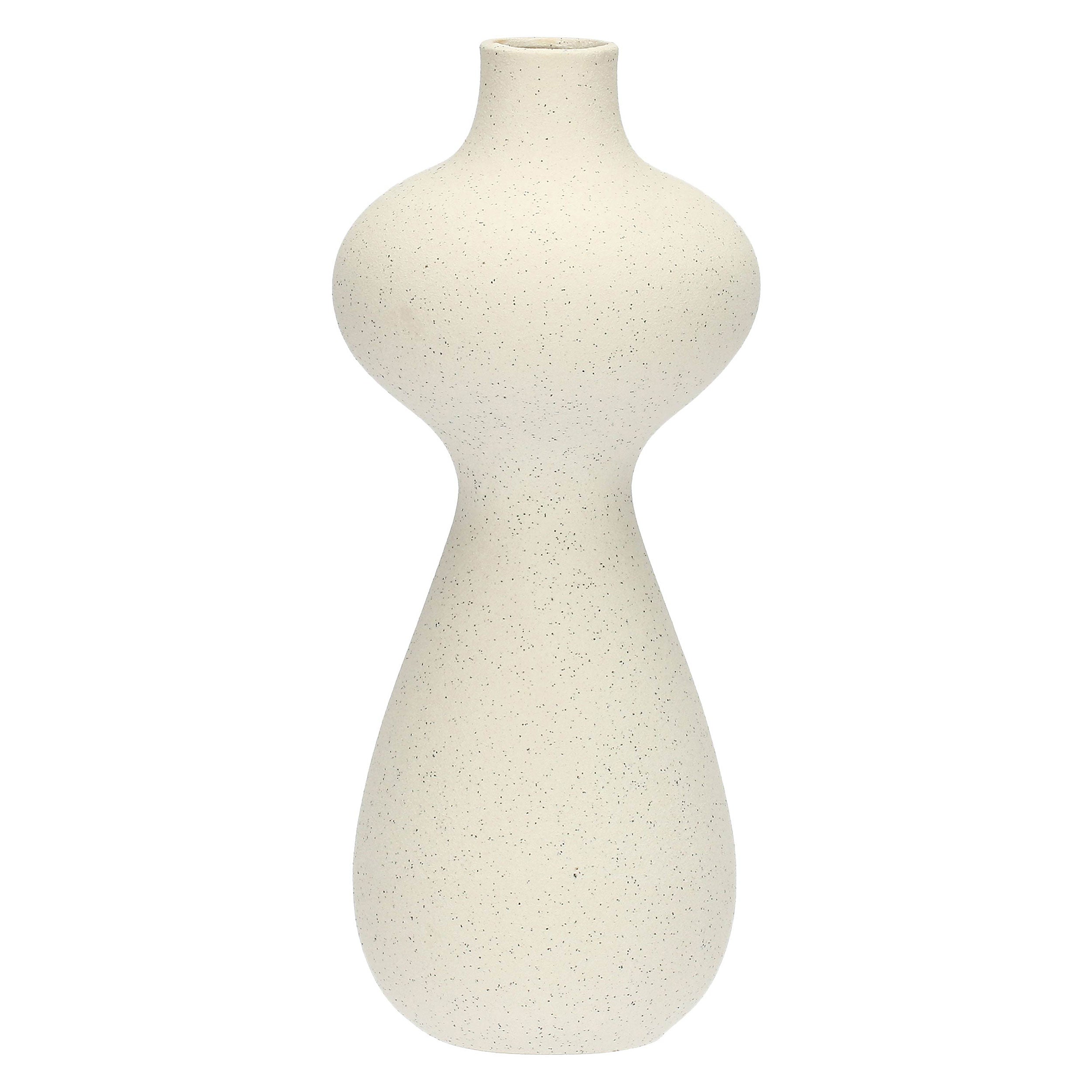 Vaso decorativo monofiore, Multicurve - Resina cementizia, 13 x 13 x 32 cm