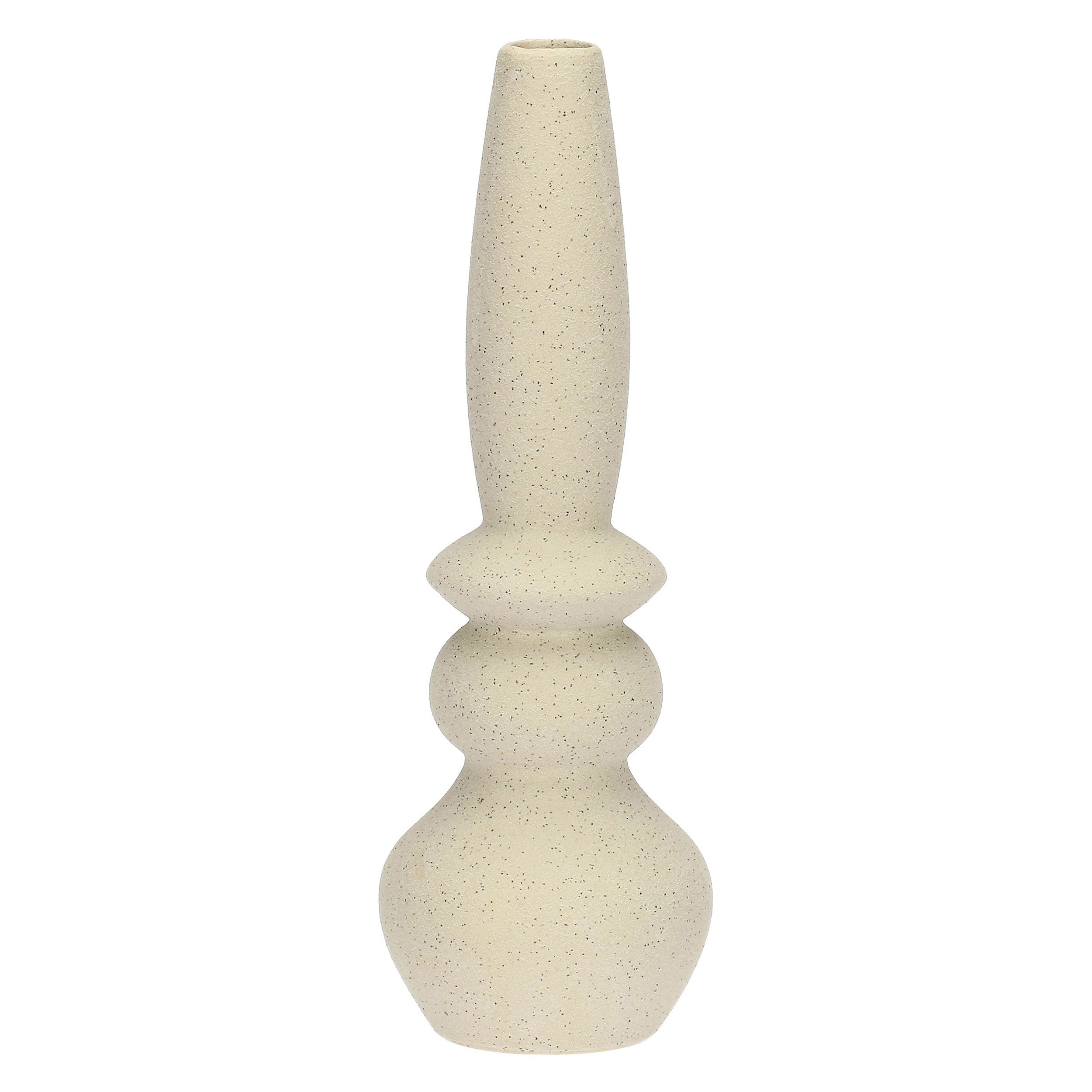 Vaso decorativo monofiore, Multicurve - Resina cementizia, 11 x 11 x 30,8 cm