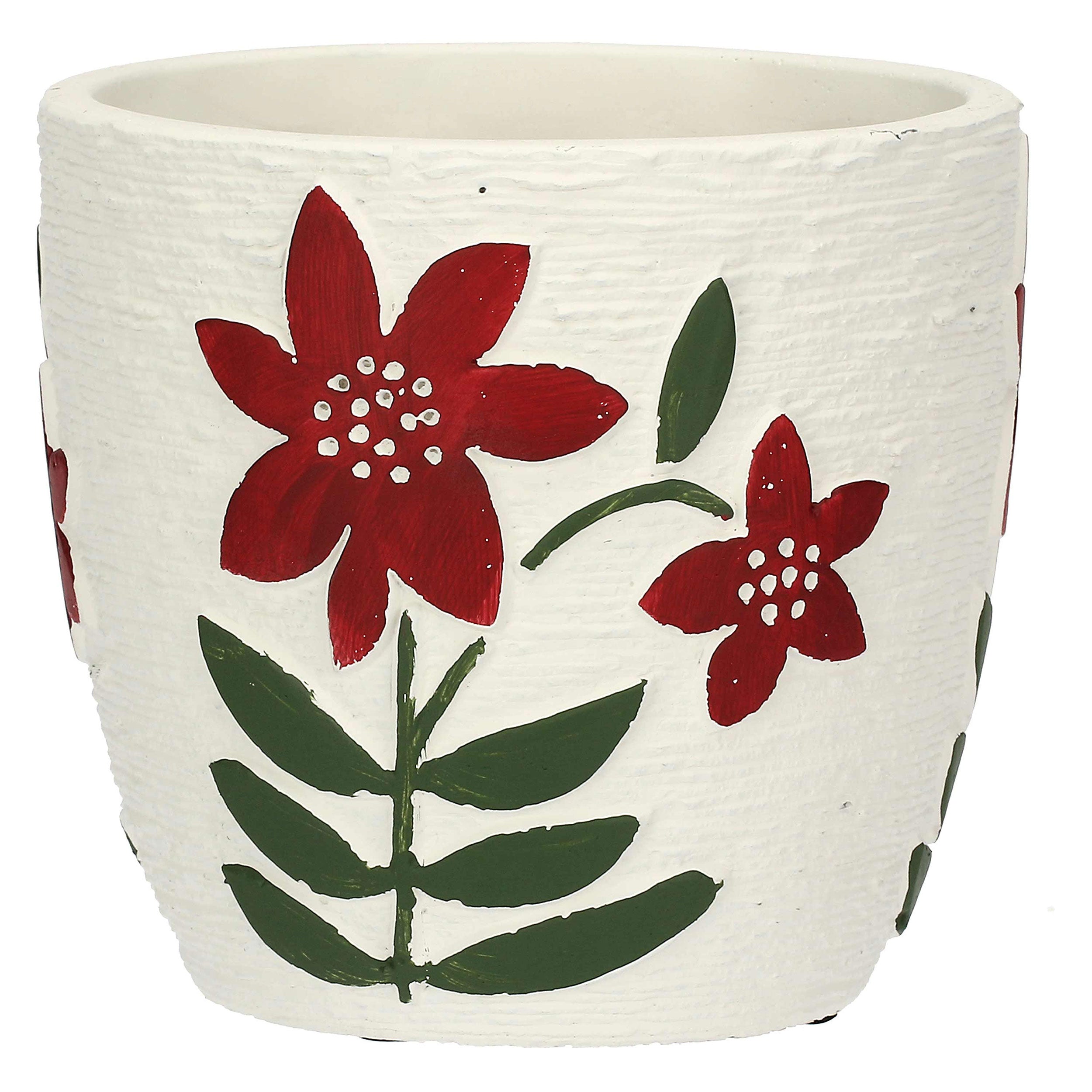 Cachepot M, Natalia - Resina cementizia, 14 x 14 x 13 cm