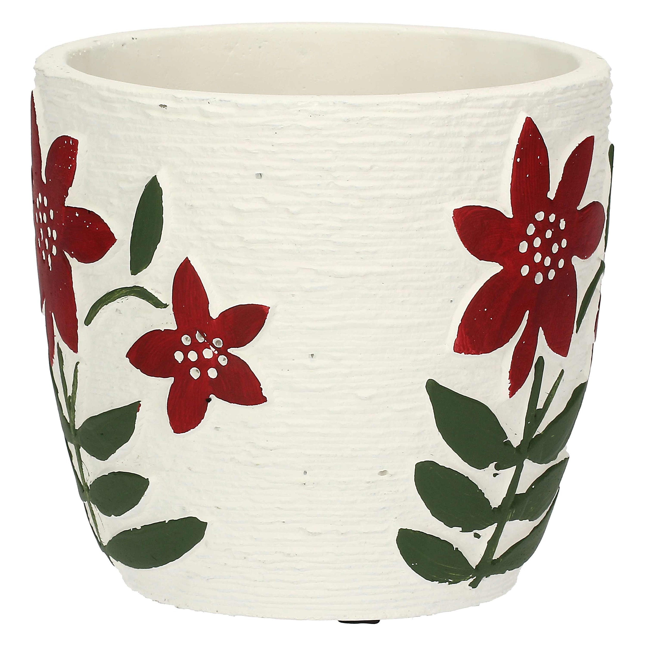 Cachepot M, Natalia - Resina cementizia, 14 x 14 x 13 cm