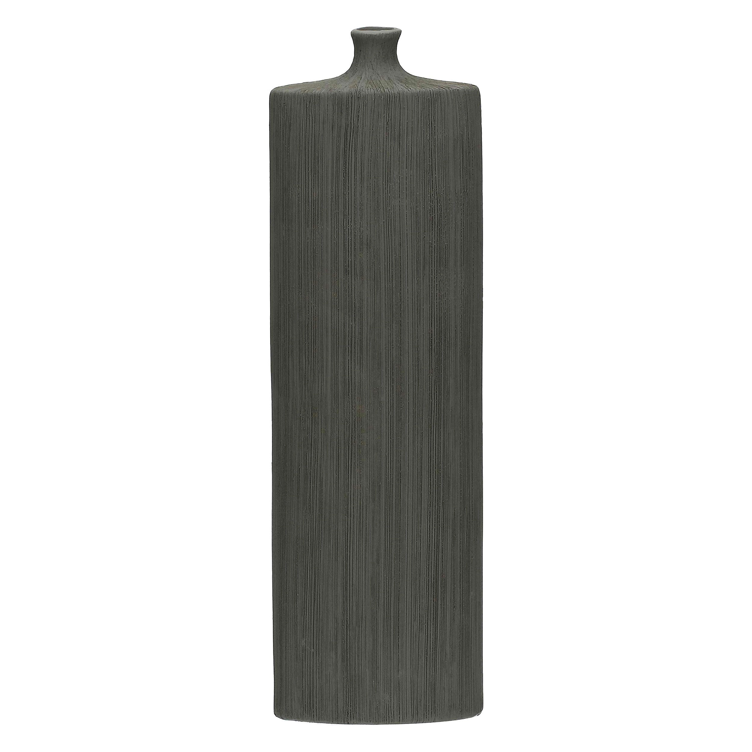 Vaso decorativo Monofiore Medio, Canapa - Gres, 12,5 x 7 x 40,5 cm