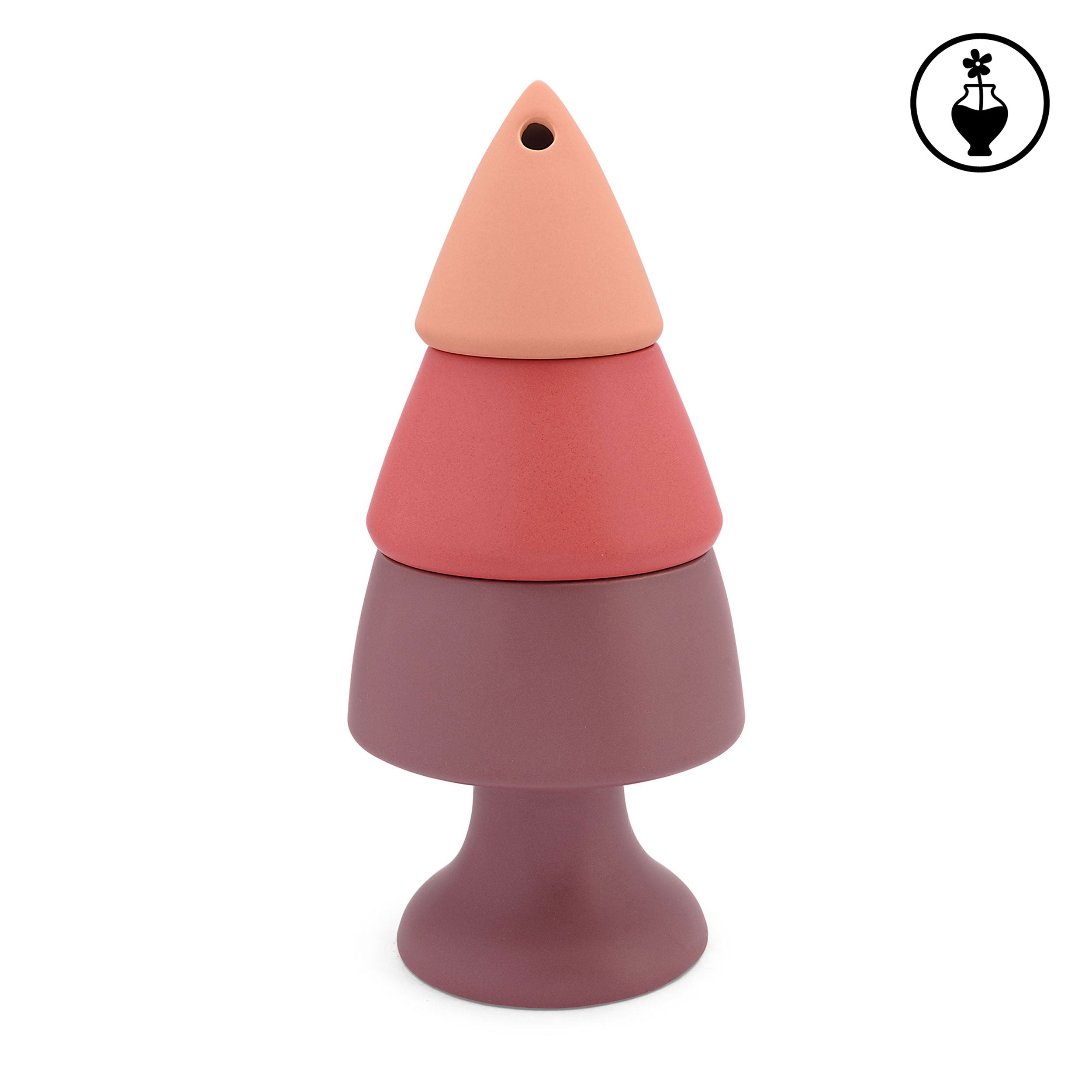 Portacandela/Diffusore L, Piudiunpino - Gres, 13,5 x 13,5 x 28 cm
