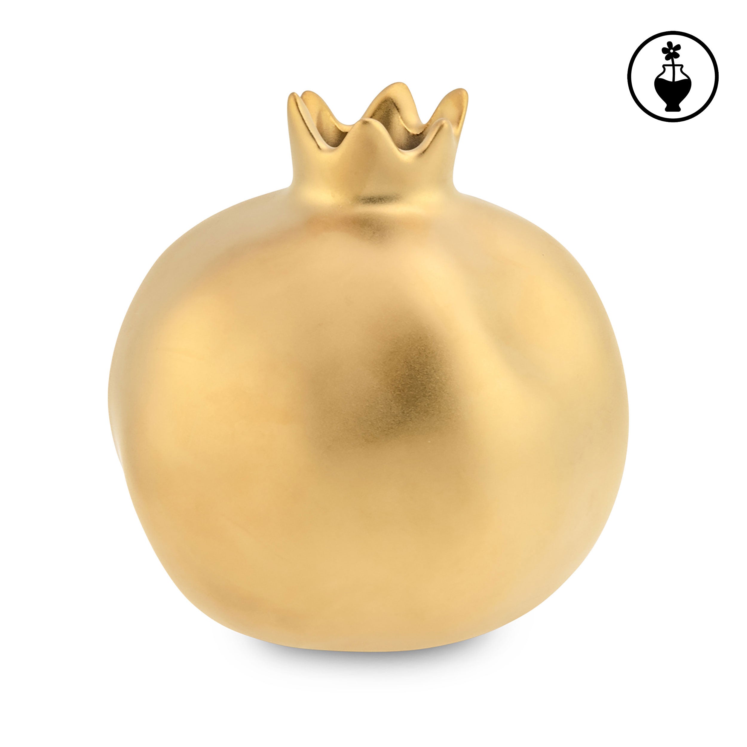 Vaso Monofiore Oro Opaco M, Aragona - Gres, 9,5 x 9,5 x 10 cm