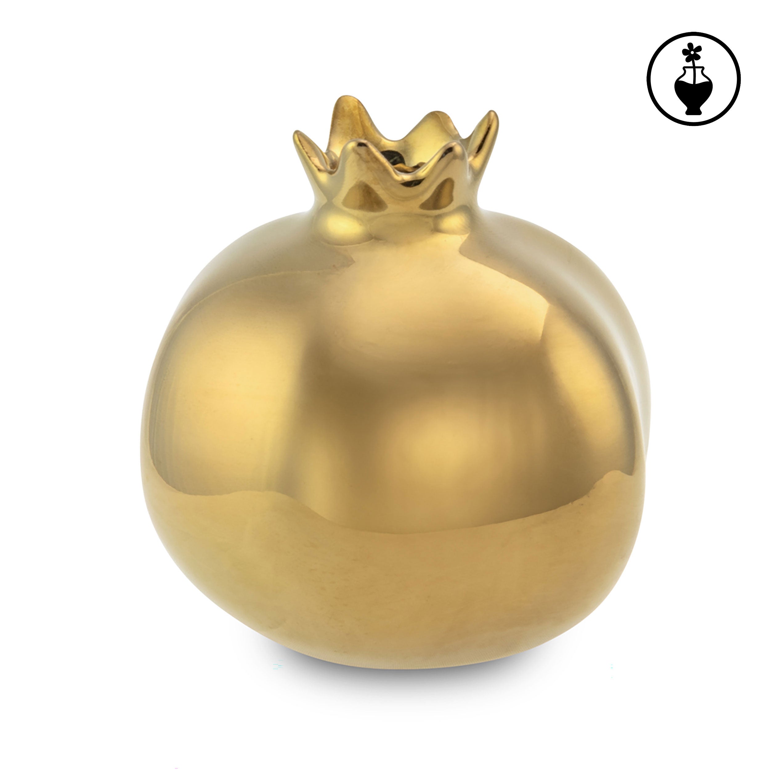 Vaso Monofiore Oro Lucido S, Aragona - Gres, 7,5 x 7,5 x 7,5 cm