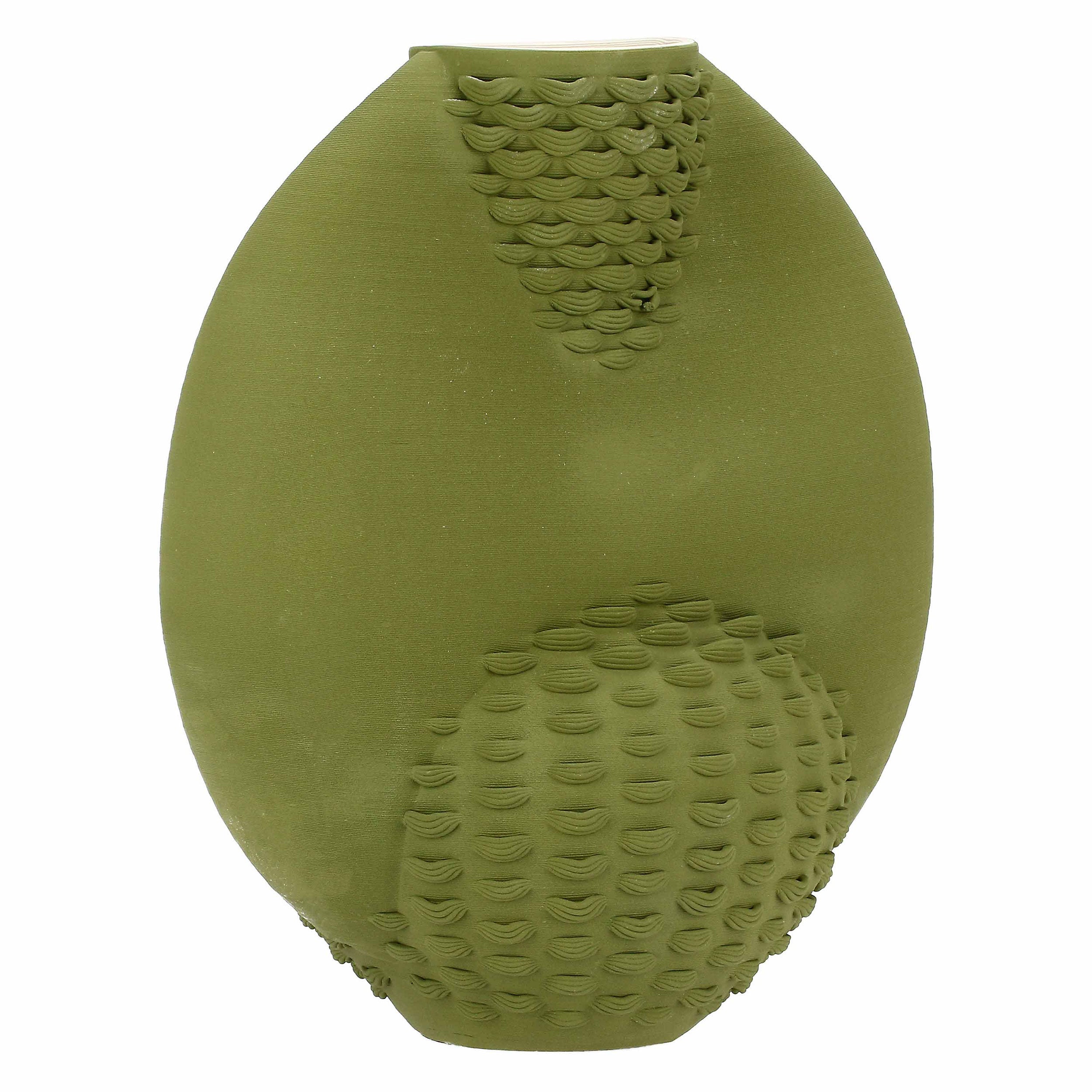 Vaso Deco Sfera Verde, Amaglia - Porcellana, 21 x 12 x 36 cm