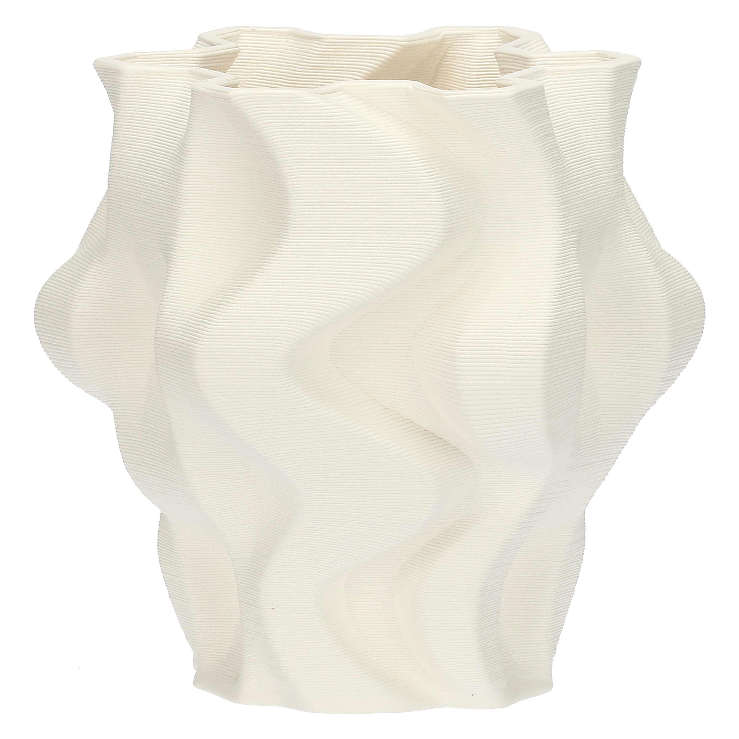 Vaso Deco Origami M, Trama - Ceramica, 23,5 x 23,5 x 20,5 cm