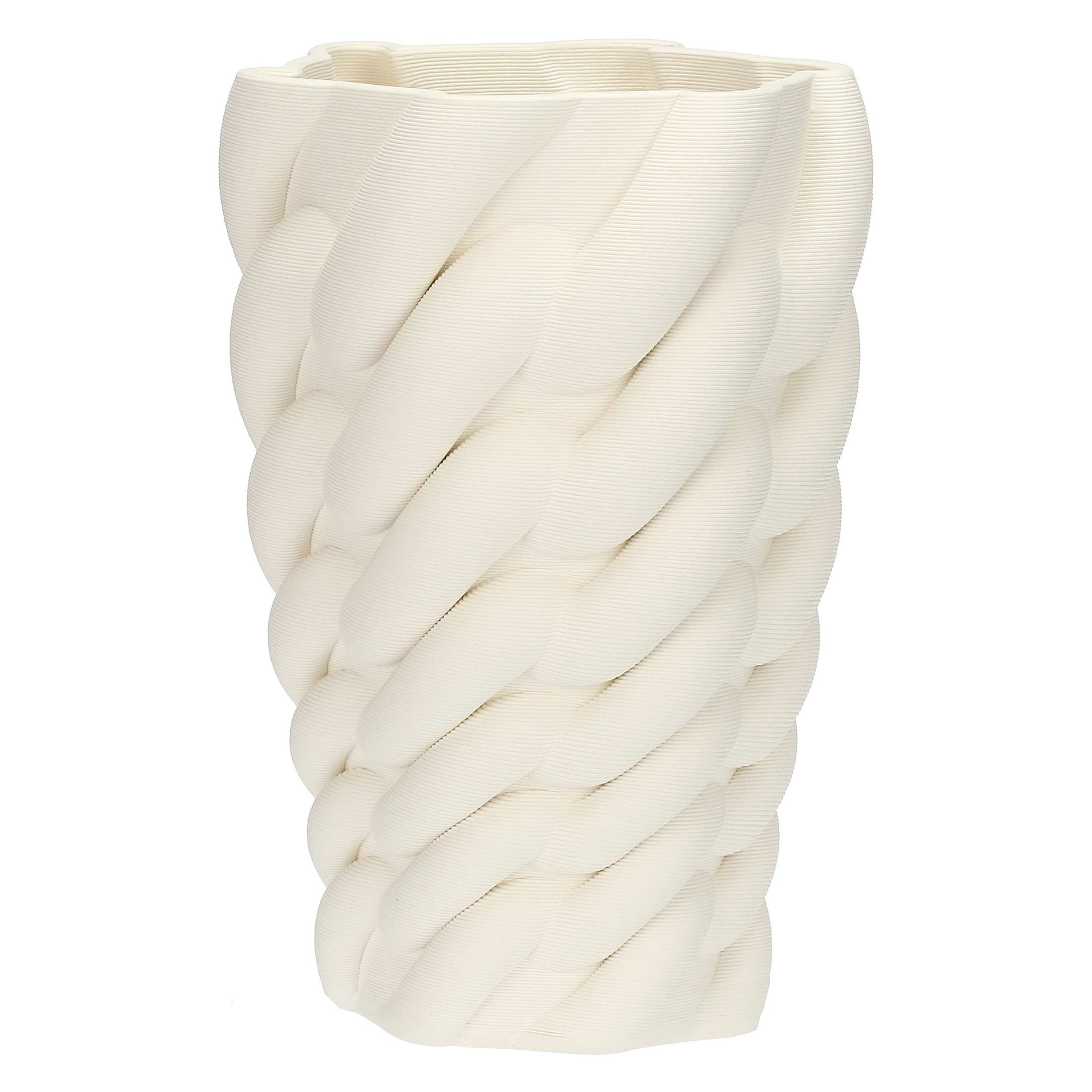 Vaso Deco Intreccio M, Trama - Ceramica, 18 x 18 x 28 cm