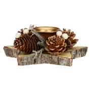Set da 4, Porta T Light Stella, Versoloro - Legno E Materiali Naturali, 17 x 9 cm