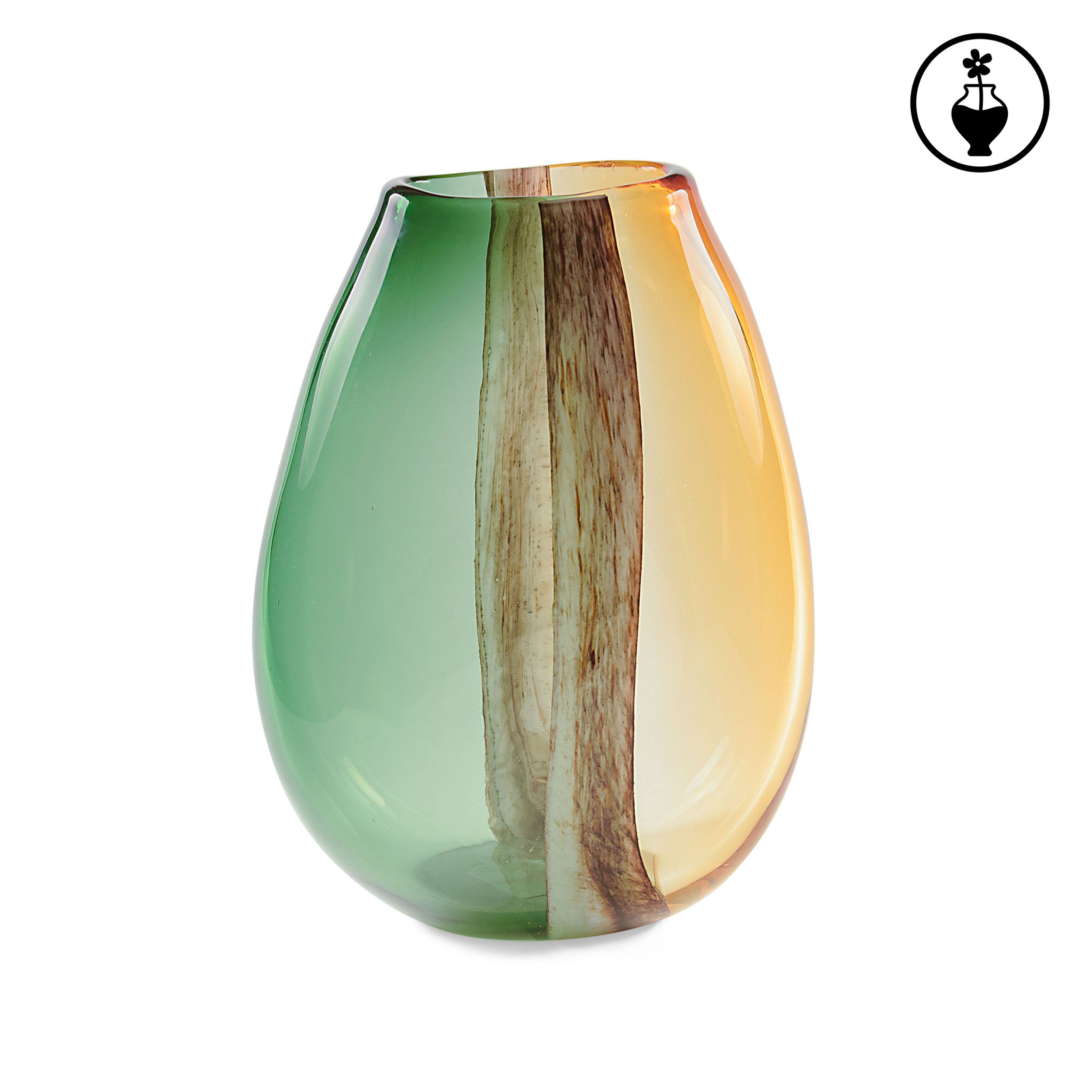 Vaso Verde S, Sullatela - Vetro, 18x11x25 cm