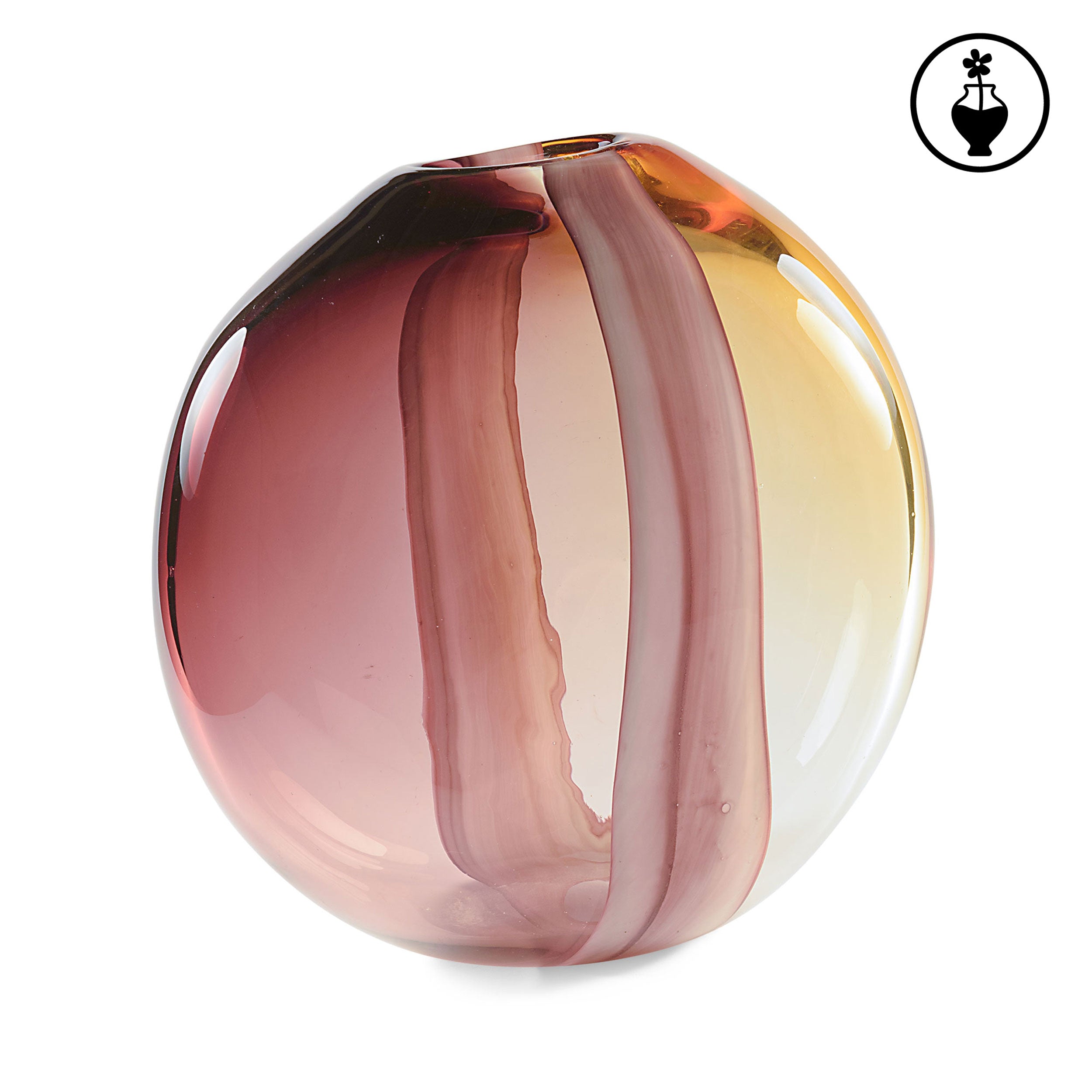 Vaso Giallo M, Sullatela - Vetro, 26x13,5x26 cm