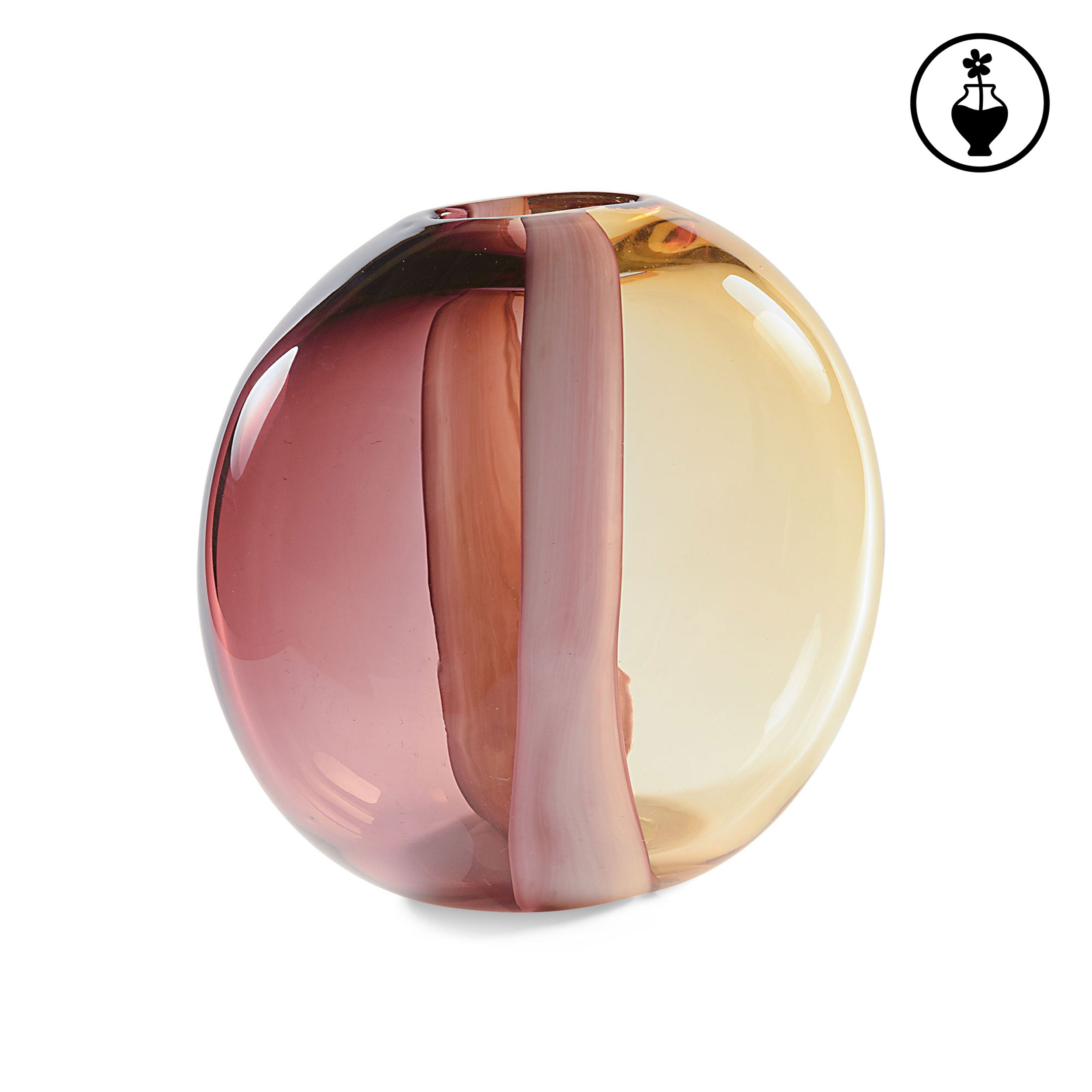 Vaso Giallo S, Sullatela - Vetro, 21,5x11,5x21 cm