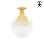 Vaso Monofiore Giallo, Ameta - Vetro, 12x12x14,5 cm
