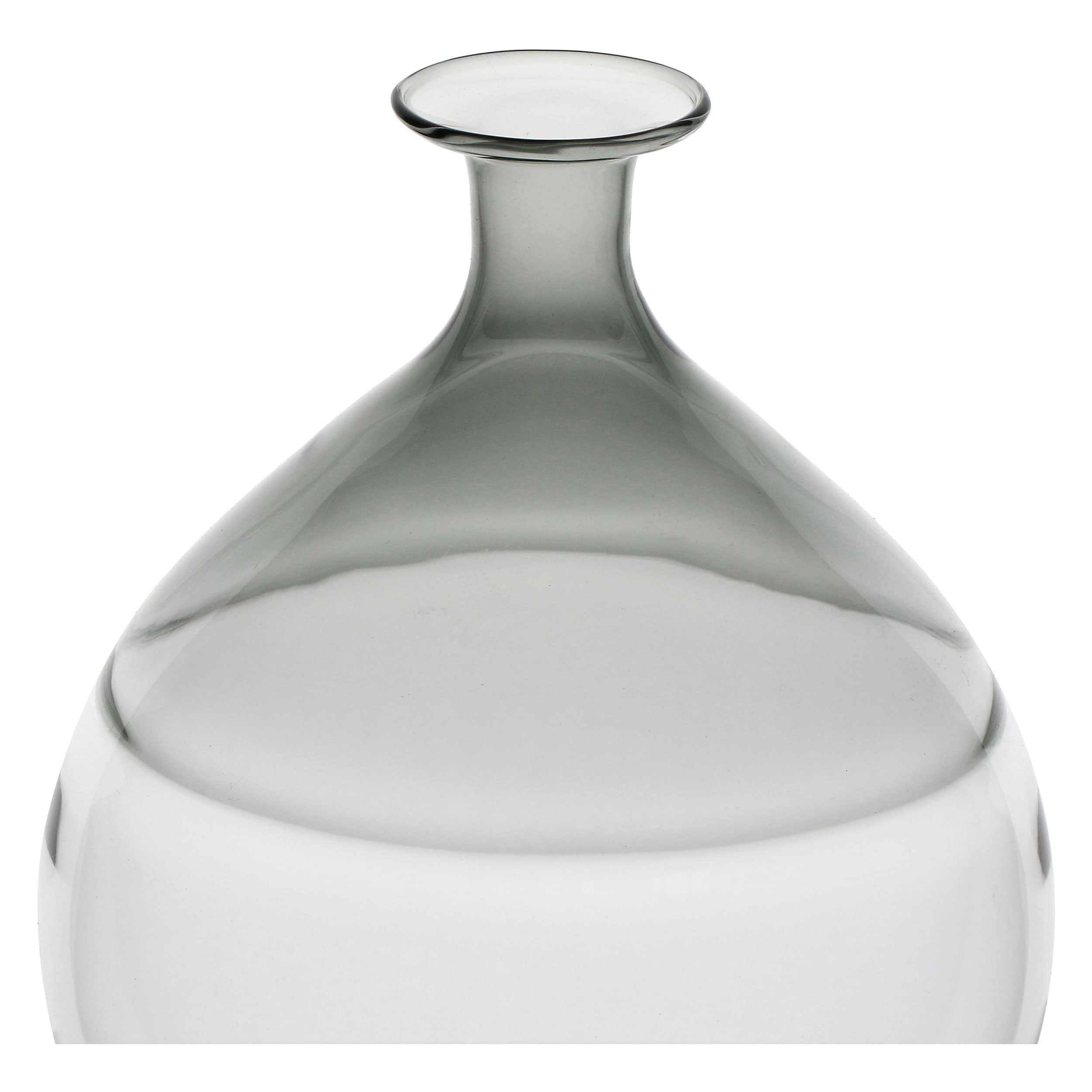 Vaso Monofiore Grigio, Ameta - Vetro, 15x15x19 cm