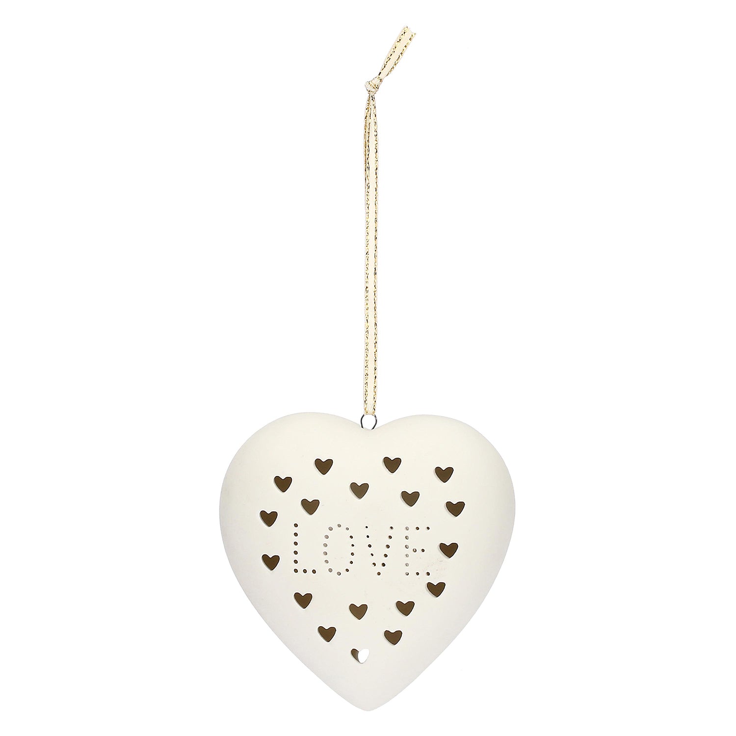 Set da 6, Love Led, Batticuore - Ceramica, 8,7x8,5x3,7 cm/incl,LR44