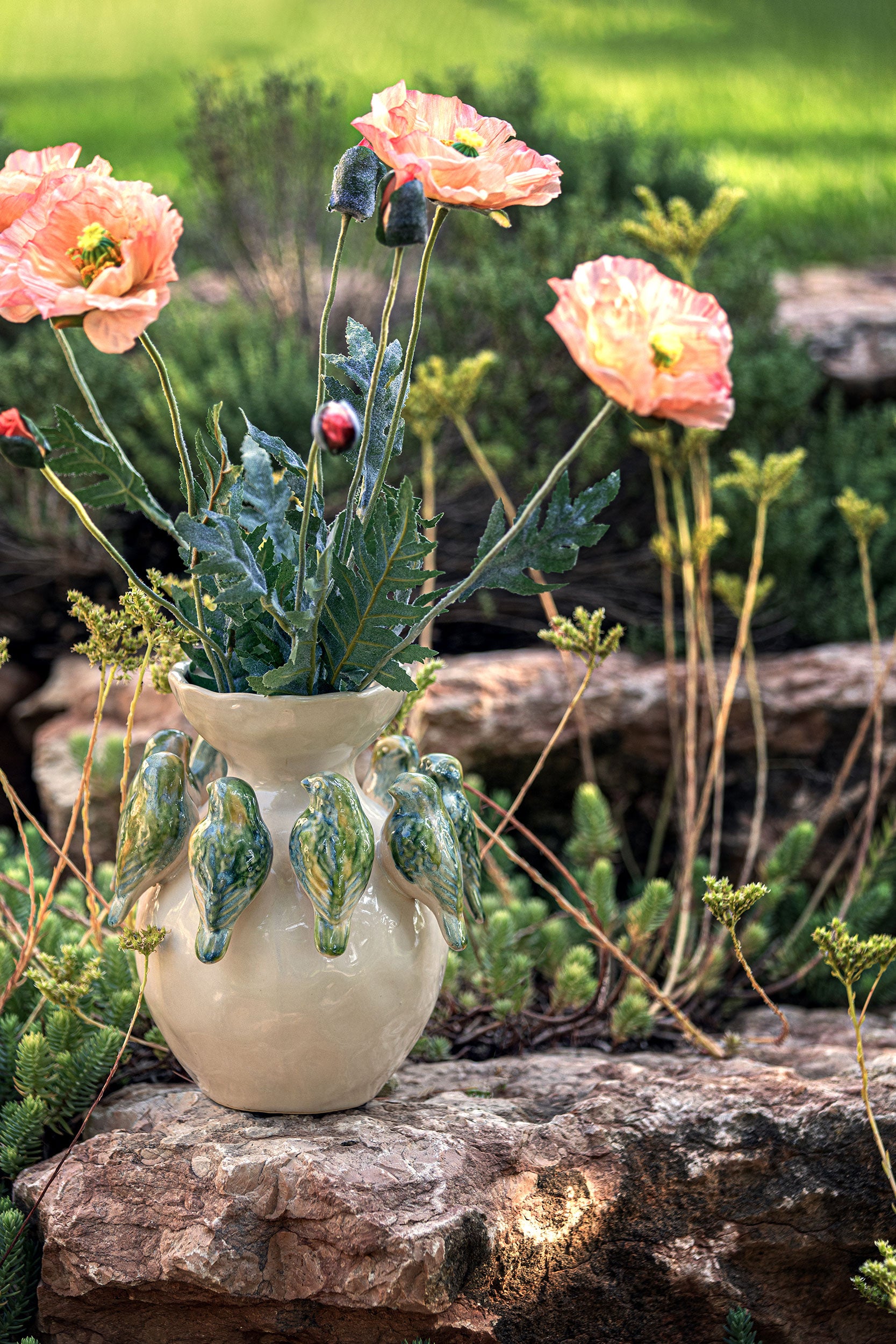 Vaso Uccellini L, Vedetta - Porcellana, 22,7x22,7x28 cm